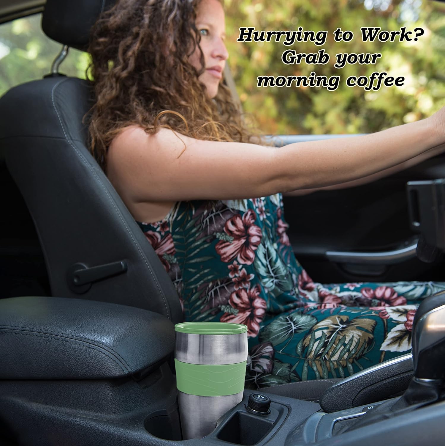 Mixpresso Single Serve & Single Cup Coffee Maker with 14oz Travel Mug Black | For ground coffee only, reusable filter, auto shut off. Compact personal drip coffee maker, not compatible with K-Cup pods.