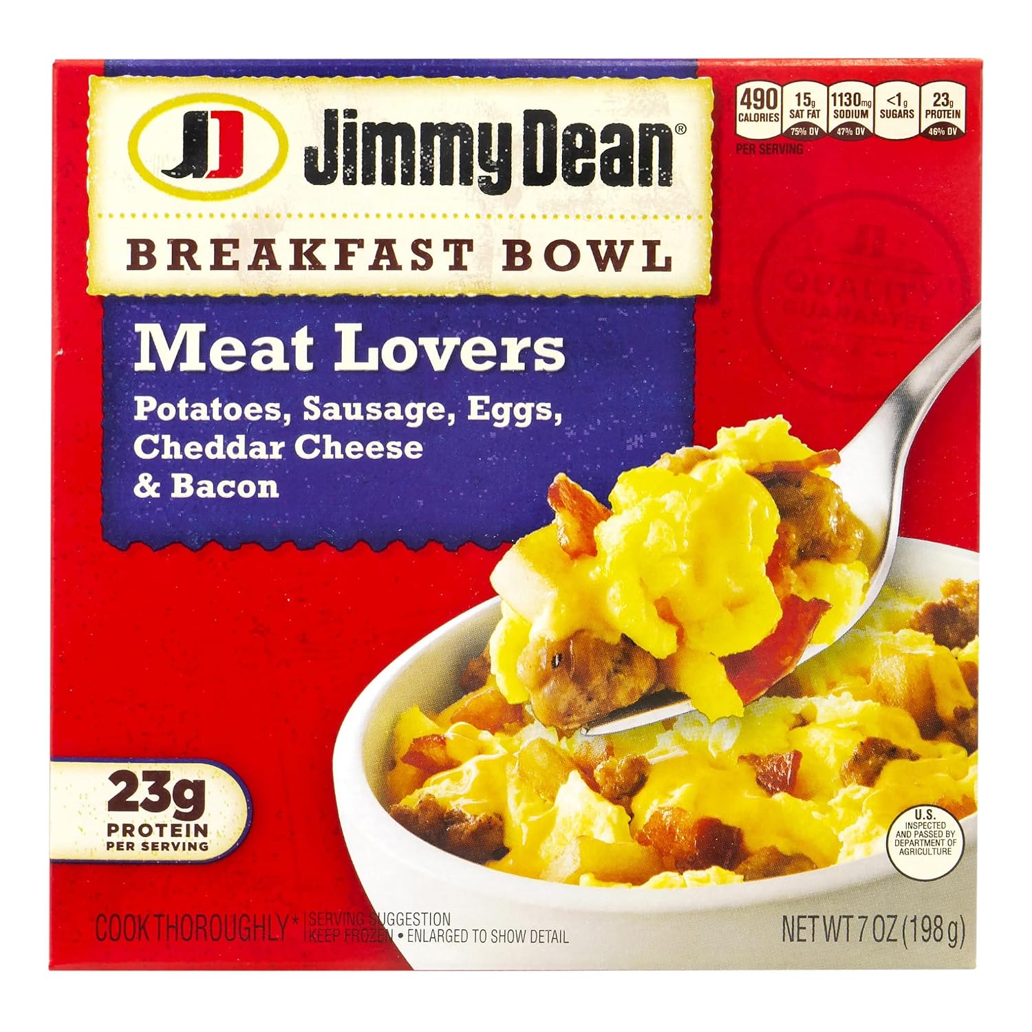 Jimmy Dean Meat Lovers Breakfast Bowls, 56 Oz, Box Of 8 Bowls
