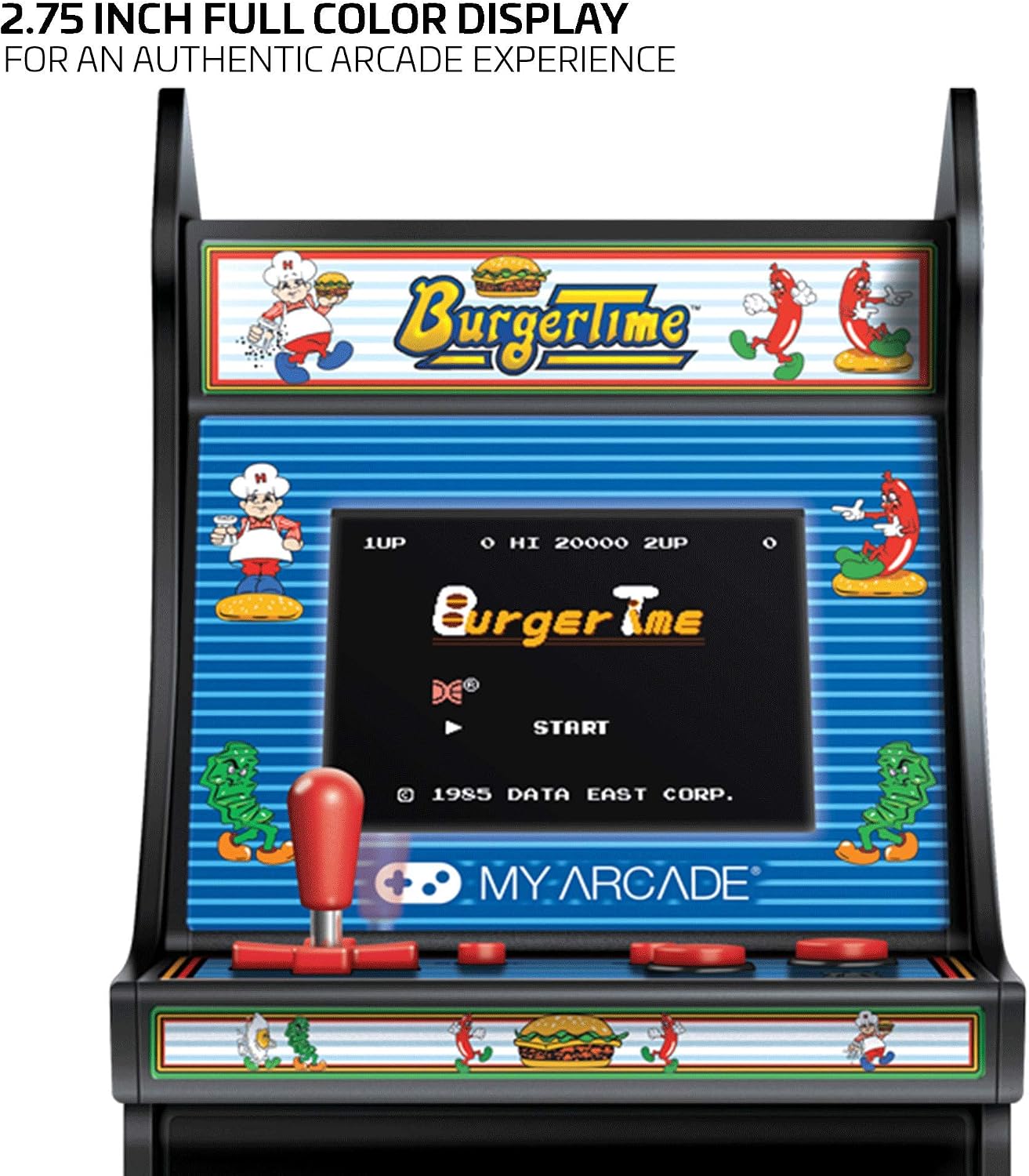 My Arcade Micro Player Mini Arcade Machine: Galaga Video Game, Fully Playable, 6.75 Inch Collectible, Color Display, Speaker, Volume Buttons, Headphone Jack - Electronic Games