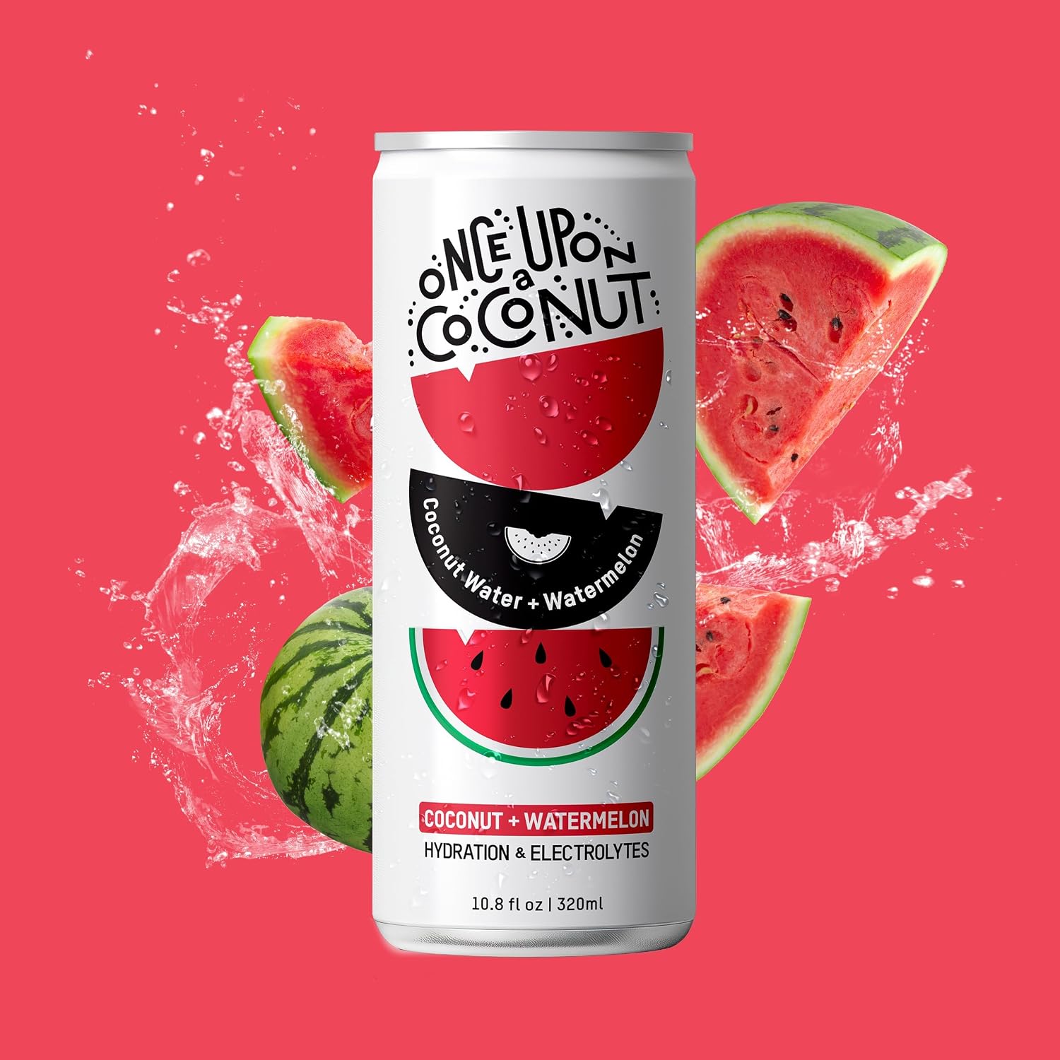 Once Upon a Coconut Premium Coconut Water - Low Calorie All-Natural Drink with Electrolytes - Non-GMO - Gluten-Free - 10.8 Fl Oz (Pack of 12)