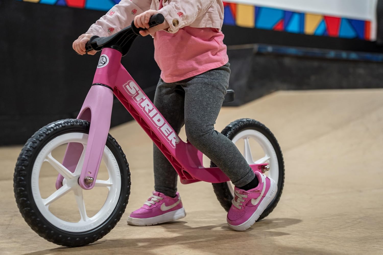 Strider 12 Comp, No Pedal Balance Bike for Kids Ages 1–3 Years | No-Pedal Composite Bike, Adjustable Seat, Lightweight Frame, Easy Assembly, Durable All-Weather Plastic, Never Flat Tires