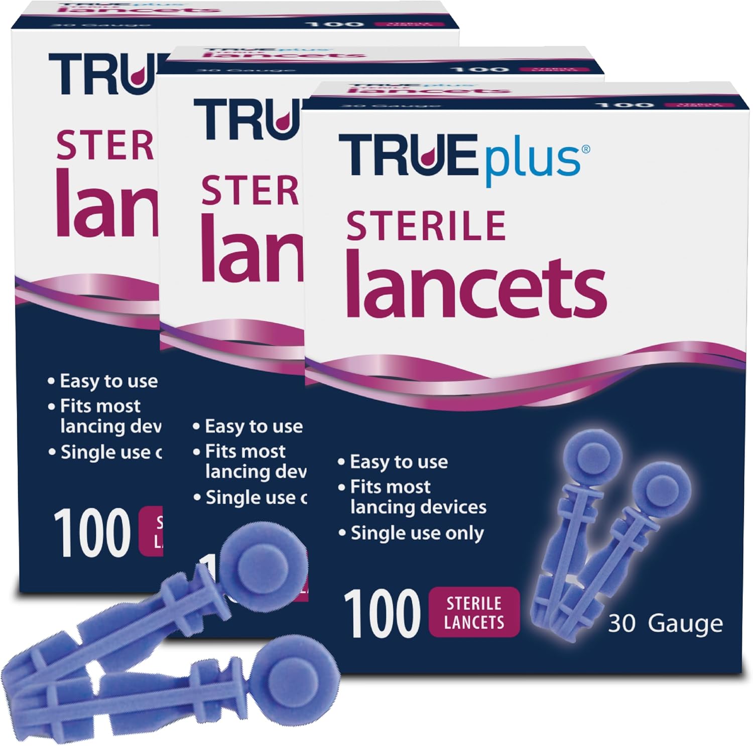 TRUEplus Single-Use Sterile Lancets Bundle, 28G, 300 Pack