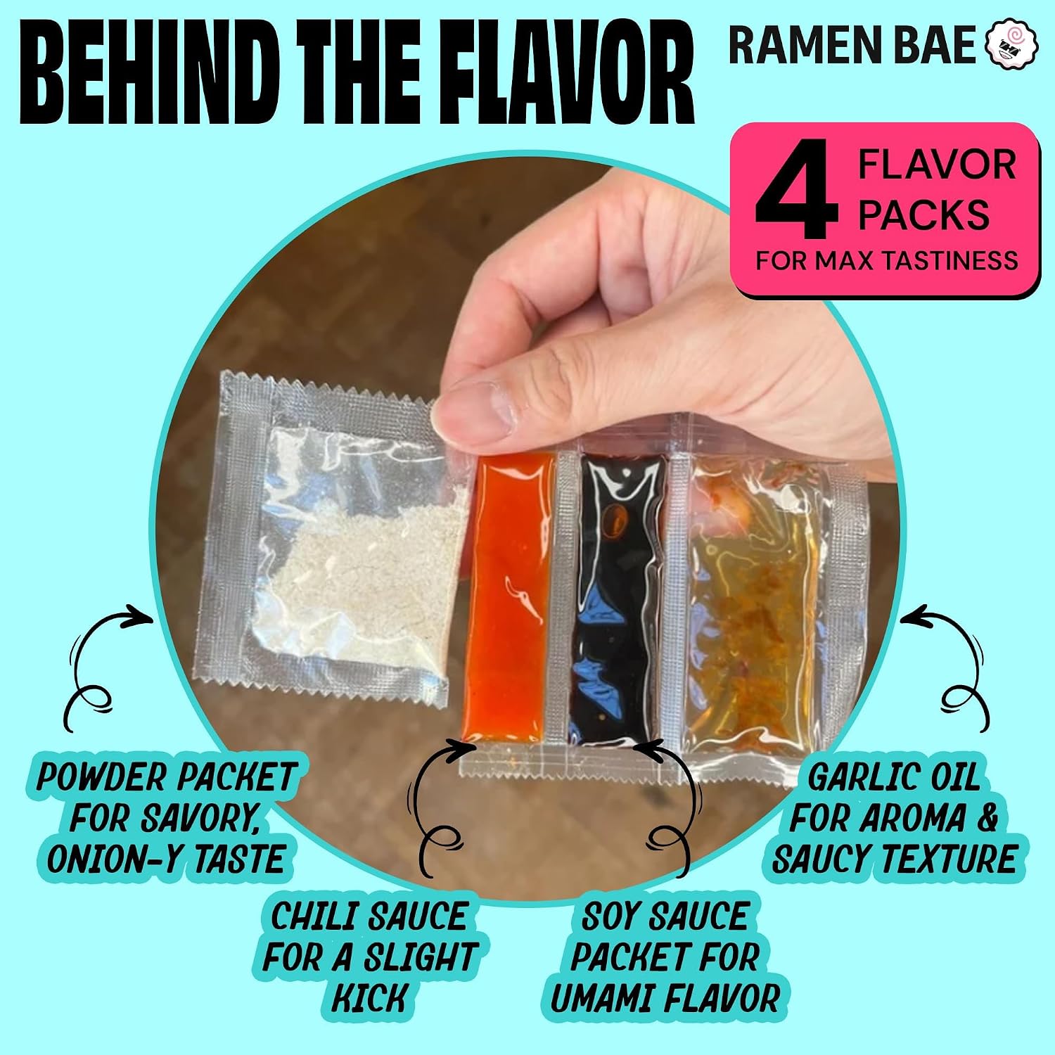 Ramen Bae Original Stir Fry Protein Noodles - 28g Protein, Garlic Soy | Air Dried Not Fried, Plant Based, Vegan Protein Noodles - Lower Carb & Fat - Savory & Bold with Hint of Spice (Pack of 6)