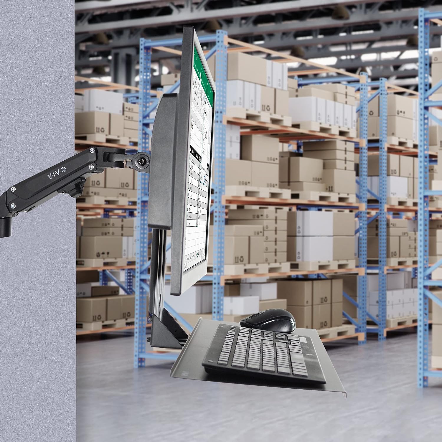 VIVO Computer Keyboard and Mouse Platform Tray VESA Mount Attachment 25.5 x 8 inch Surface (MOUNT-KB03) | Computer Keyboard and Mouse Platform