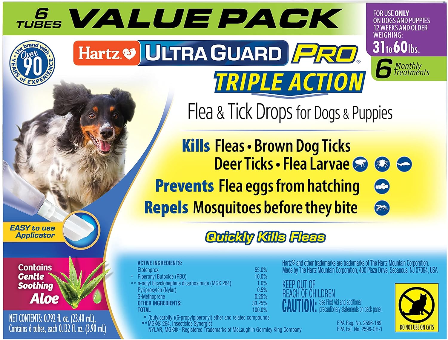Hartz UltraGuard Pro Flea Tick Drops for Dogs 3160 lbs