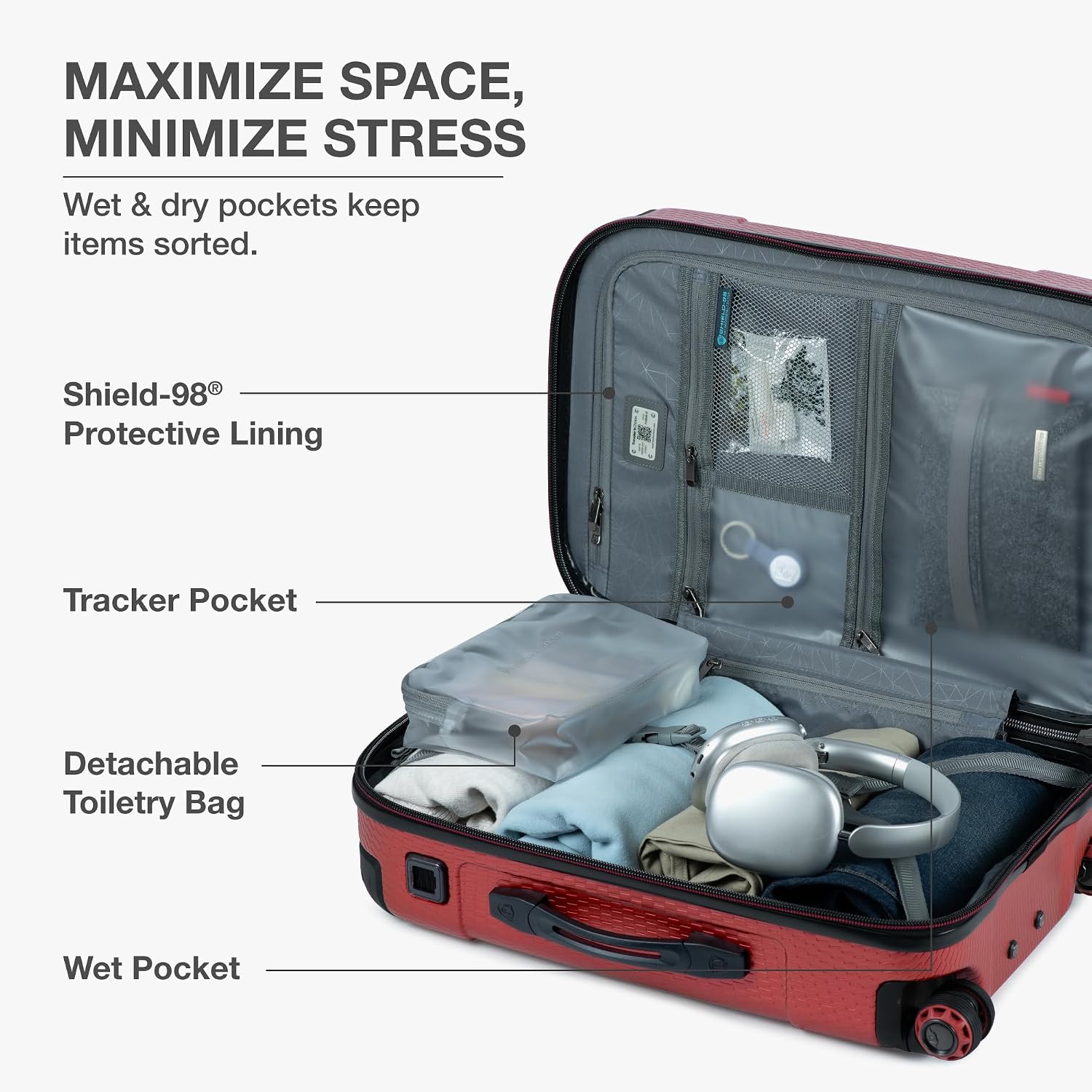 Traveler's Choice Maxporter II Polycarbonate Hardside Trunk with Spinner Wheels, Navy, 31-Inch Large Trunk