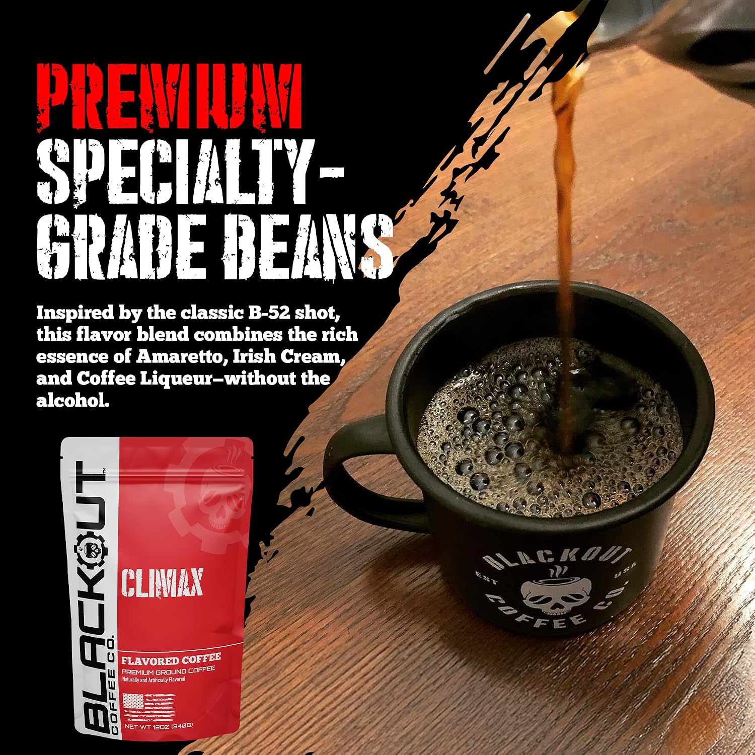 Blackout Coffee Blueberry Crumble Ground Coffee, Medium Roast, 12 oz