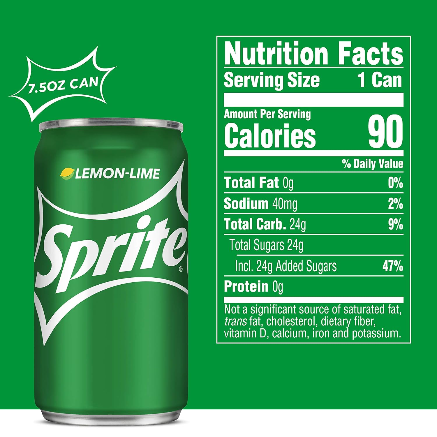 Sprite Lemon-Lime Caffeine-Free Soda Soft Drink Cans, 12 fl oz, 12 Pack | Fridge pack, naturally flavored soft drink, carbonated