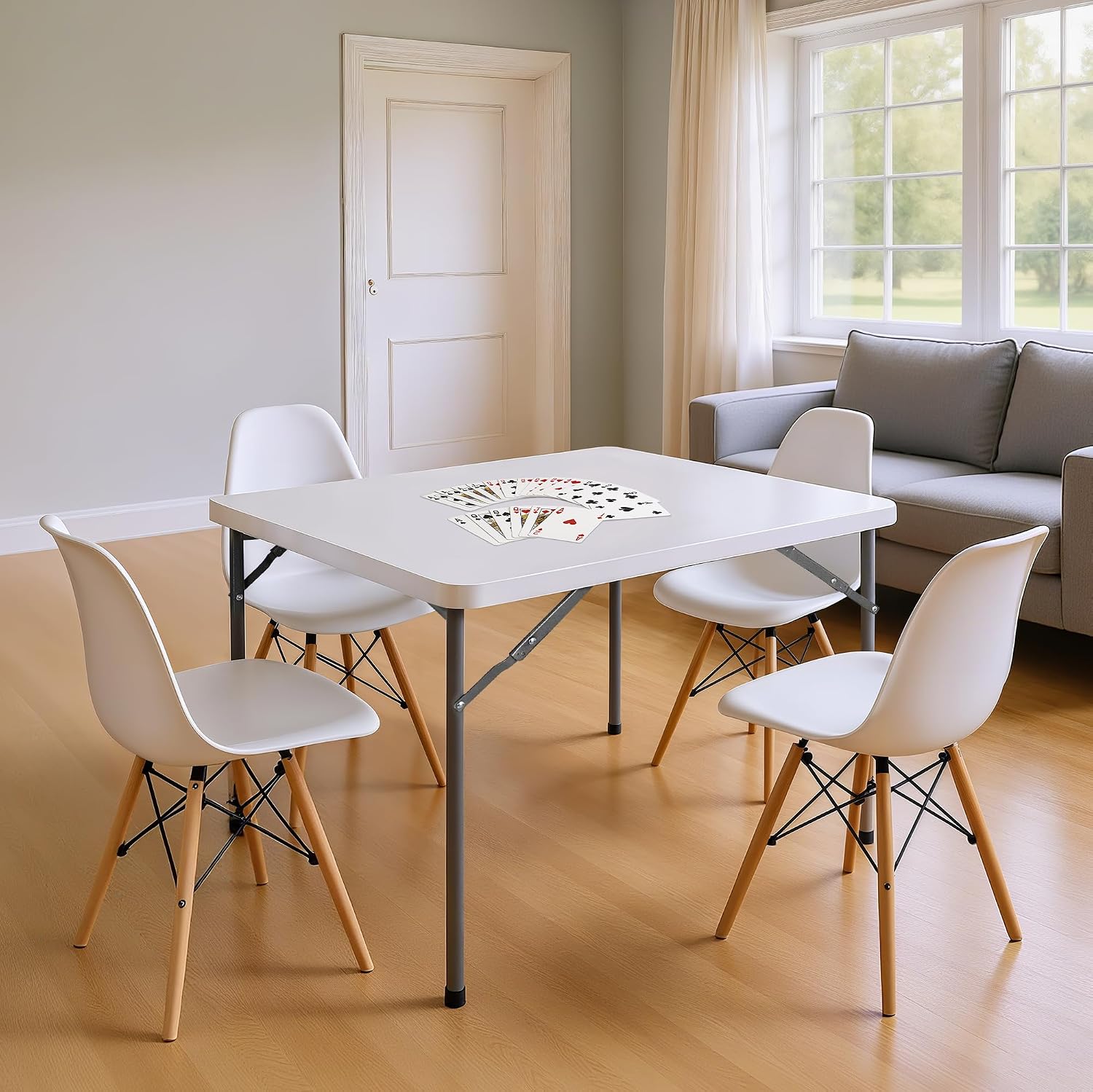 ZenStyle 3 ft Indoor Outdoor Heavy Duty Portable Plastic Folding Table