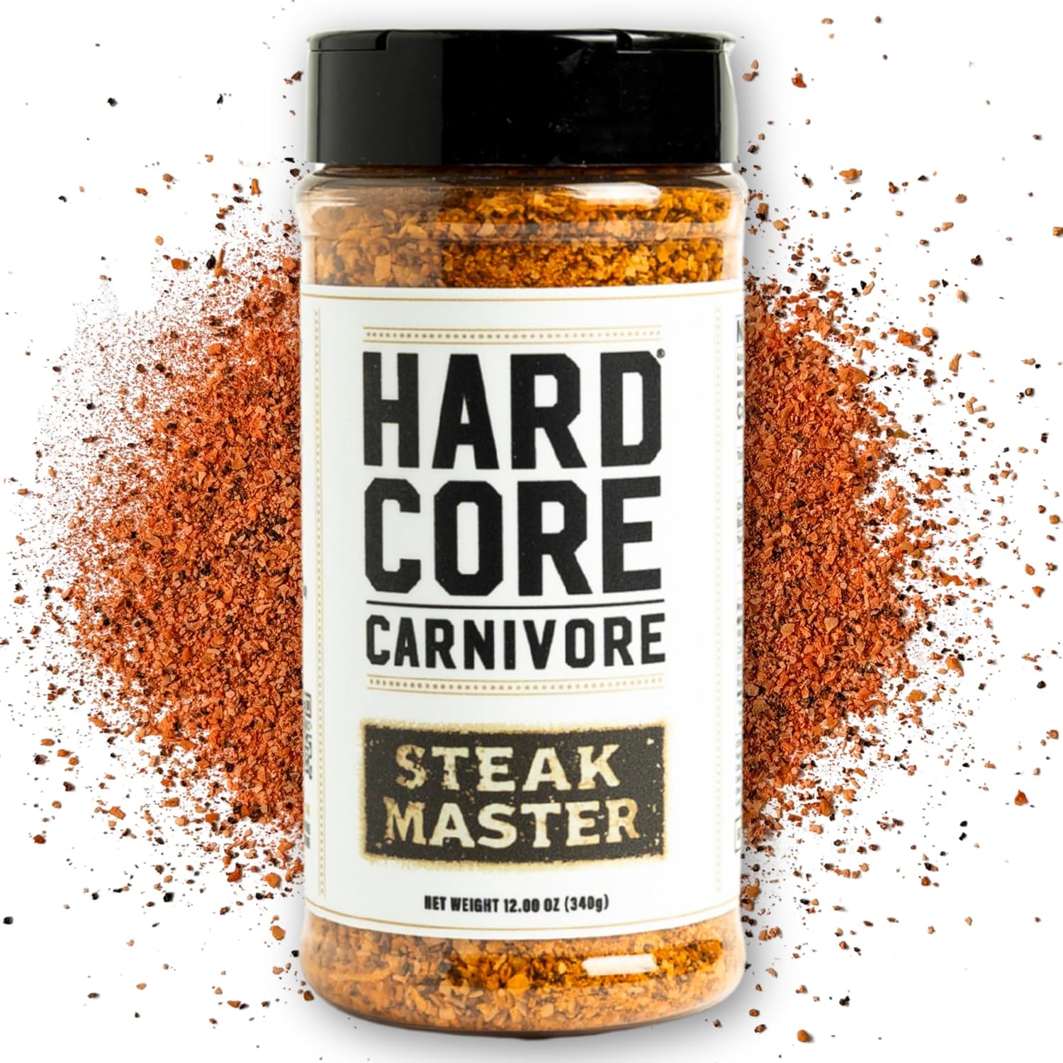 Hardcore Carnivore Black | All-Purpose Beef Seasoning Rub, 13oz Shaker