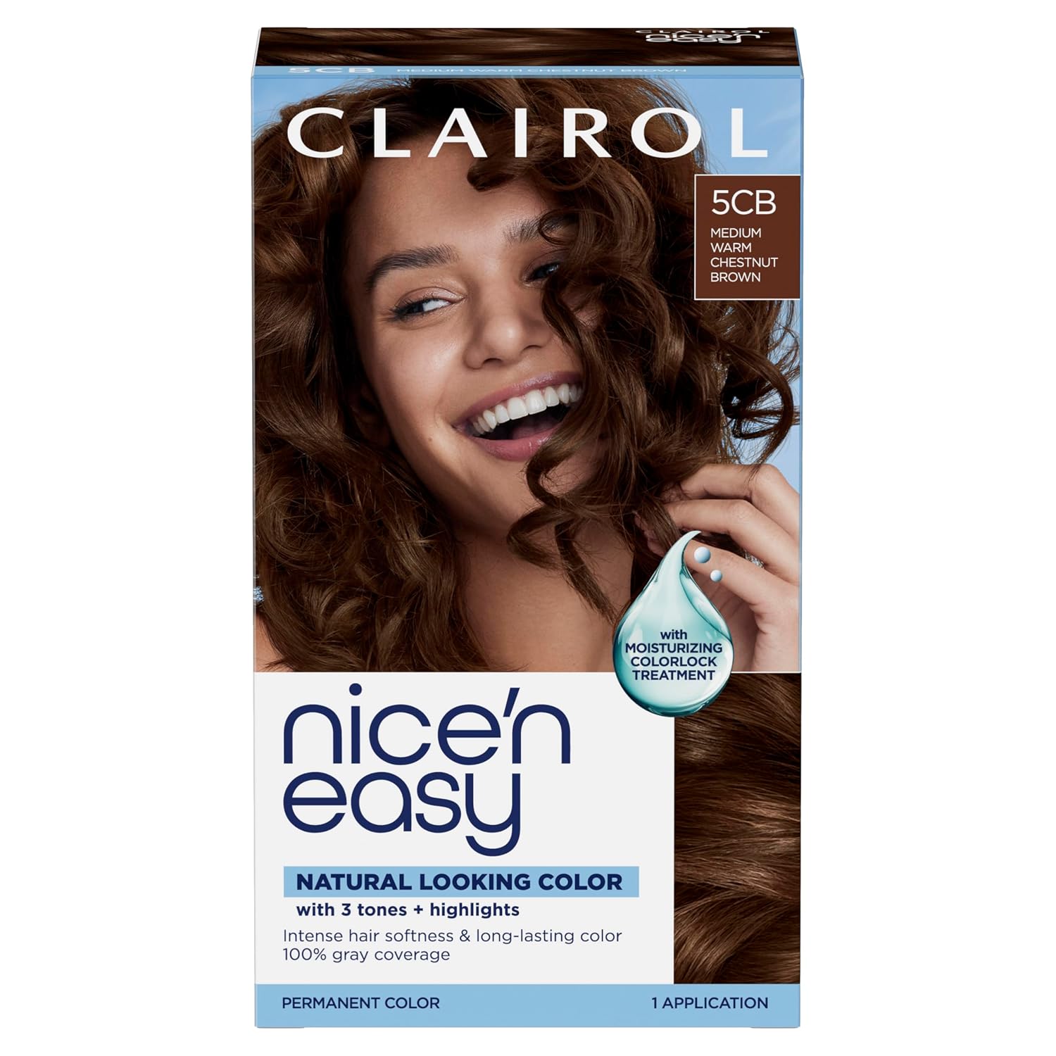 Clairol Nice'n Easy Permanent Hair Dye, 6A Light Ash Brown | Pack of 3