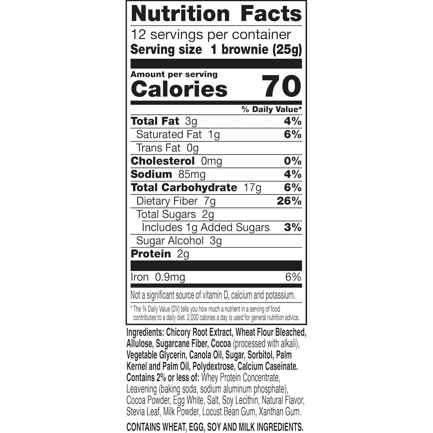 Fiber One 70 Calorie Chocolate Fudge Brownies, Mega Pack, 18 ct, 16 oz | 26% Daily Value of Fiber per Bar, 70 Calories & 2g Sugar, 5g Net Carbs, Bulk Pack for Office or Pantry Stocking