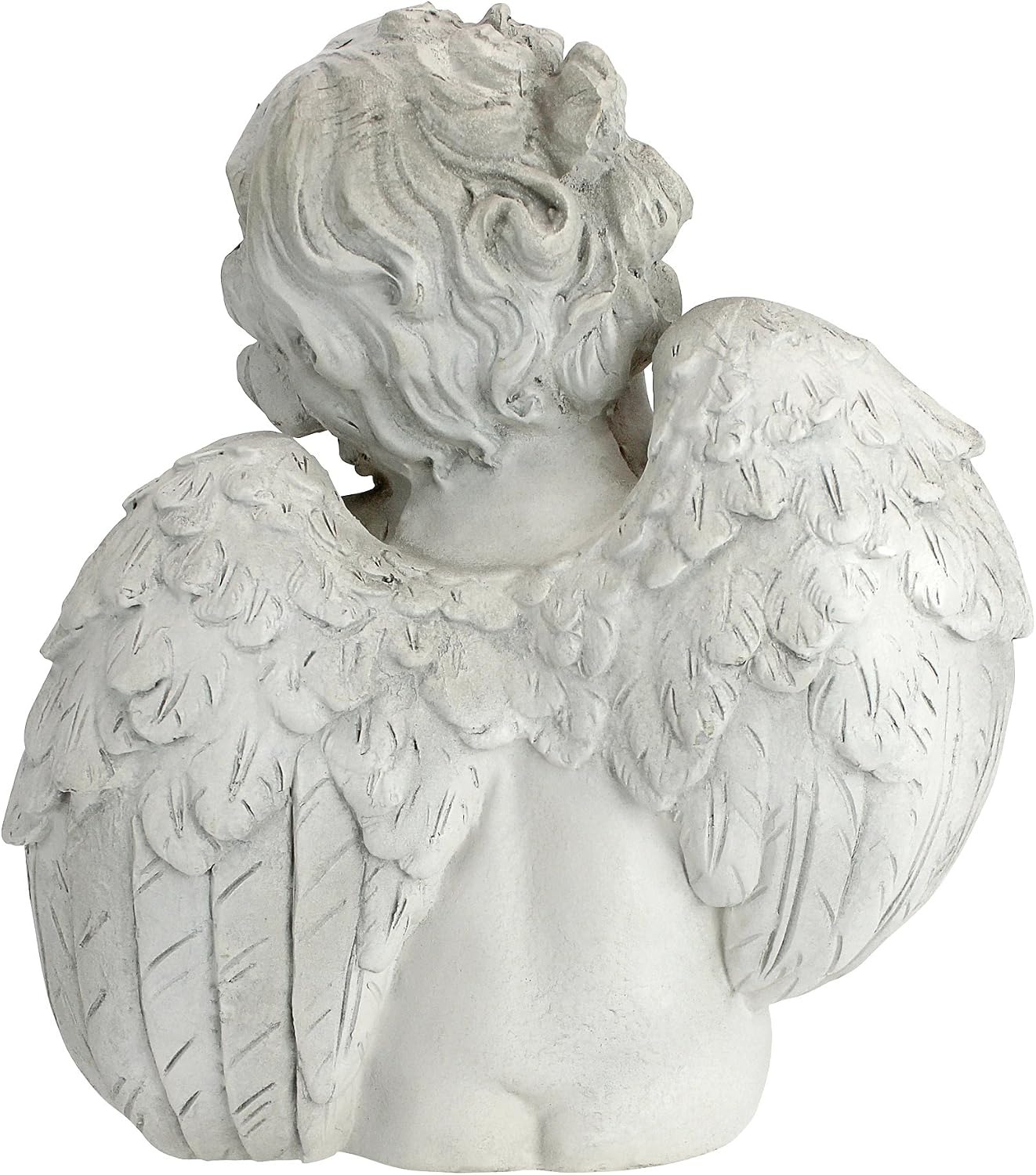 Design Toscano JE101261 Angel of Meditation Shelf Sitting Statue, 13 Inch, Polyresin, Antique Stone