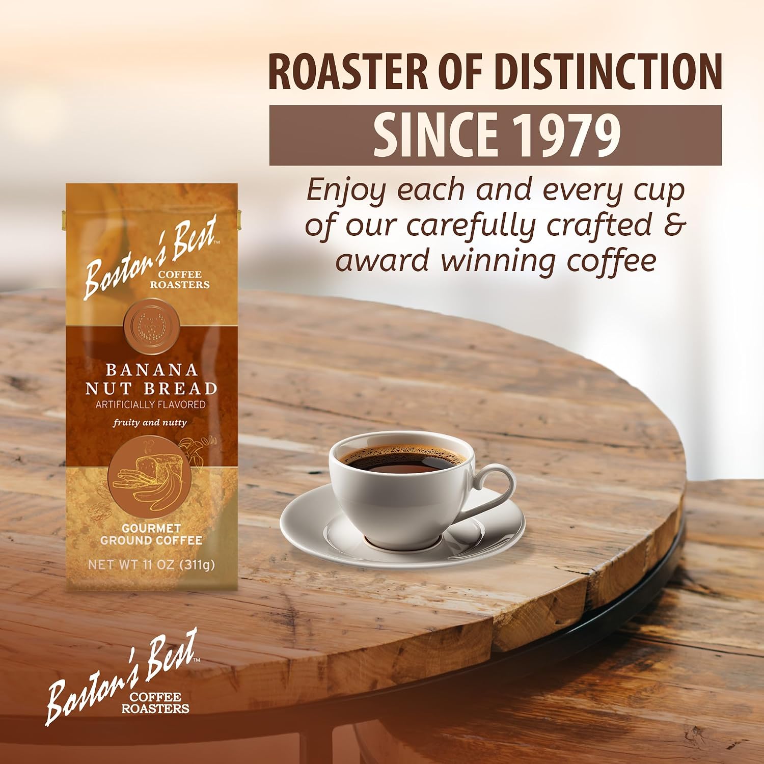 Boston’s Best Coffee - Fall-Inspired Pumpkin Spice Medium Roast Gourmet Delicious Flavored Coffee, Premium Ground - 11 oz. / 311 g Bag