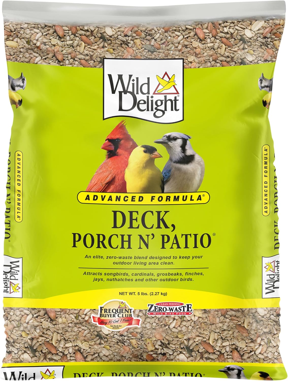 Wild Delight Deck, Porch N' Patio No Waste Bird Food, 5 lb, (374050)