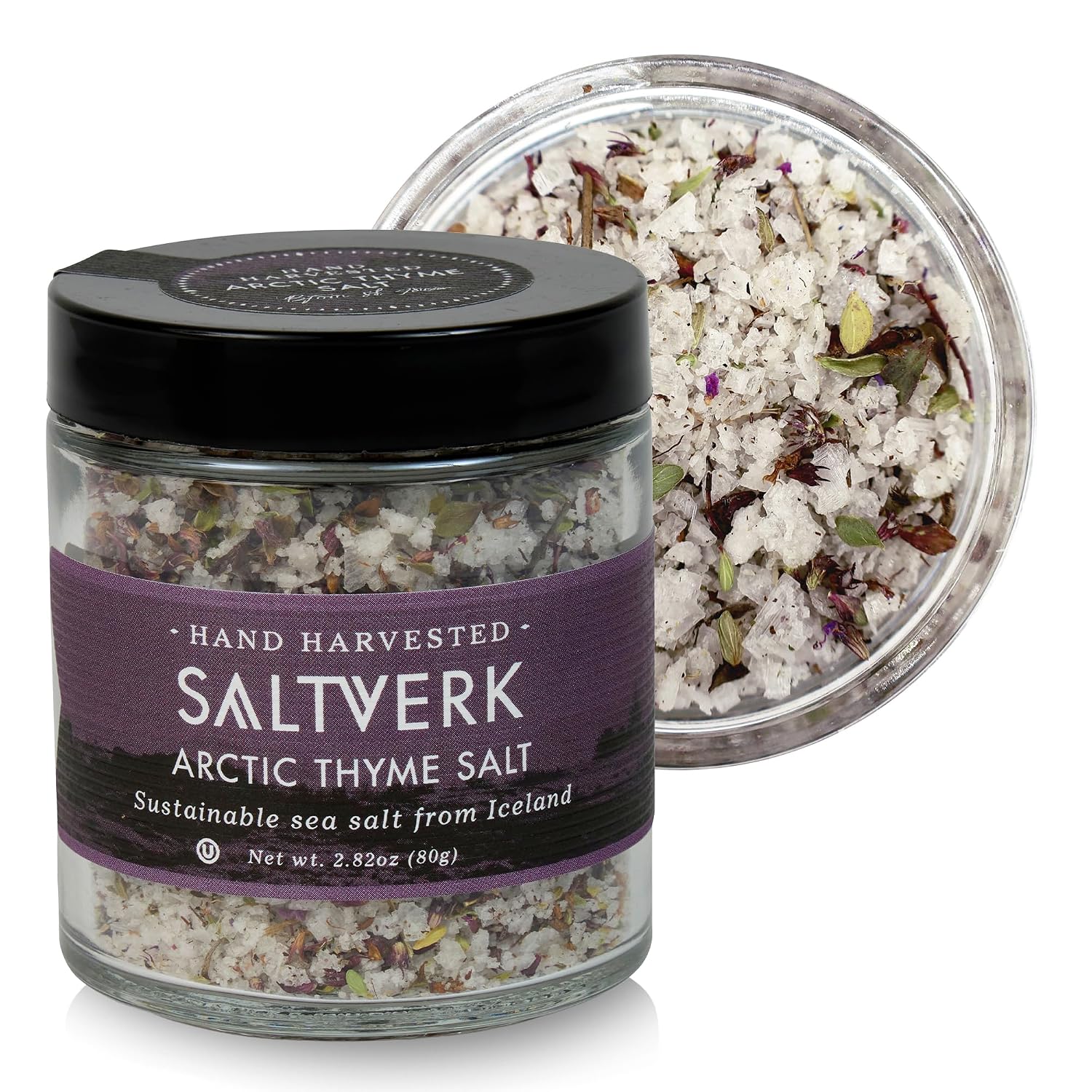 Saltverk Sea Salt - Seaweed 3.17 Oz | Gourmet, Icelandic, Hand Harvested and Sustainably Made
