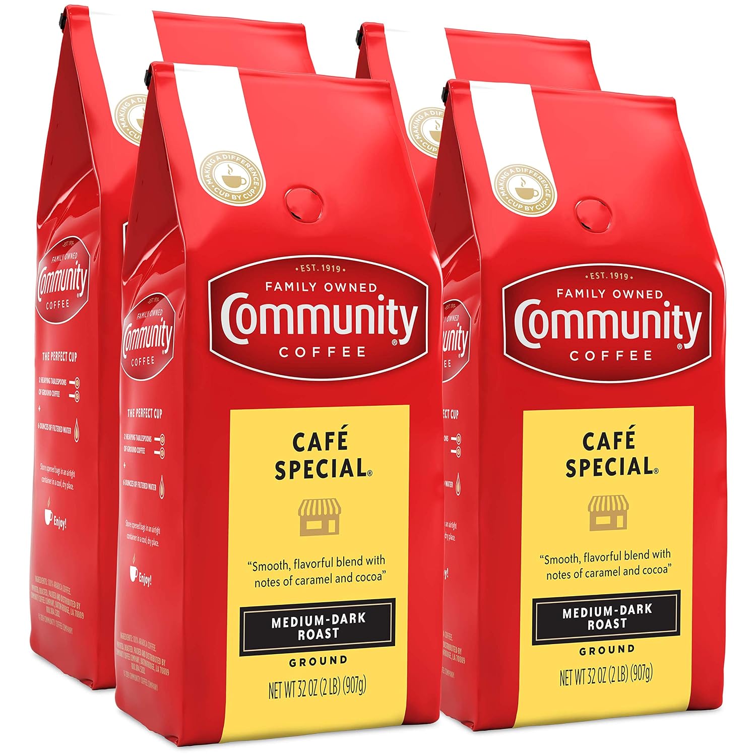 Community Coffee French Roast, Ground Coffee, Extra Dark Roast, 12 Ounce Bag (Pack of 1)