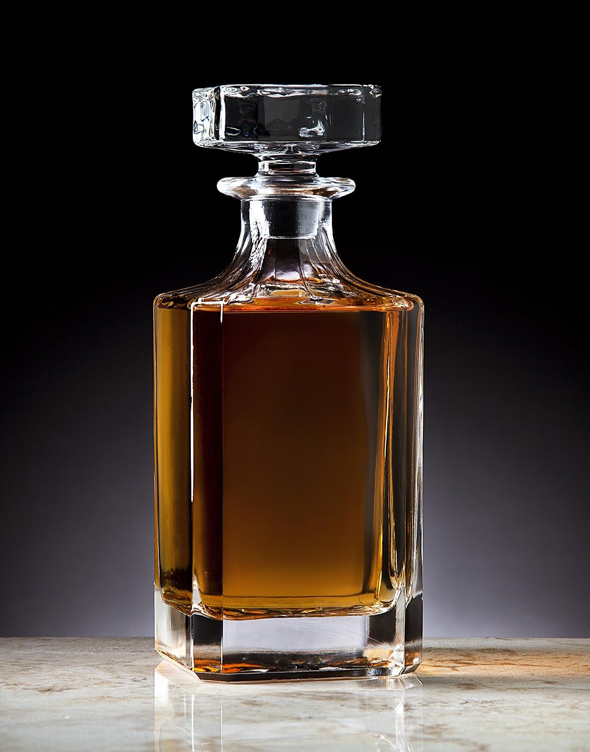 Whiskey Decanter for Liquor Scotch Bourbon Vodka or Wine - 750ml
