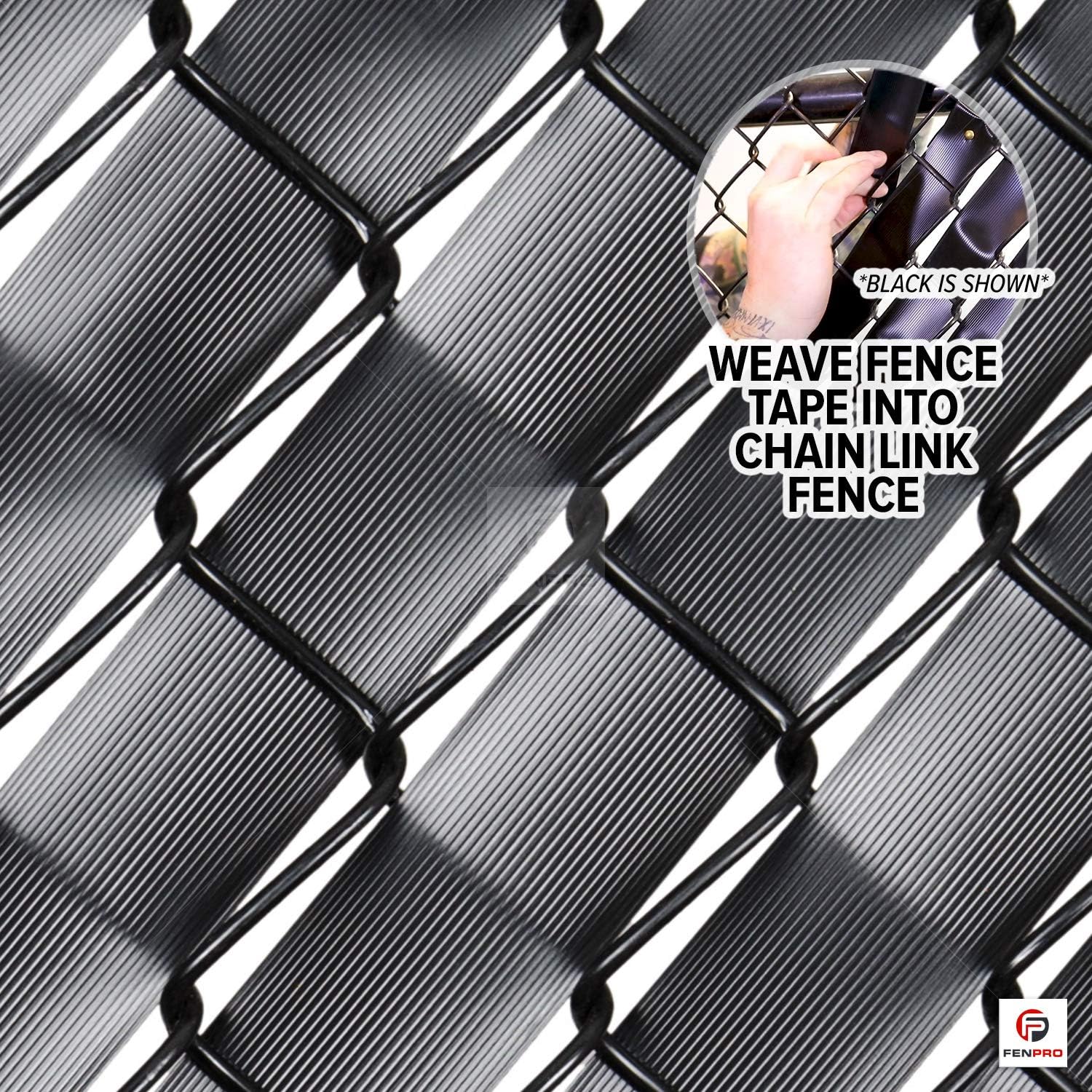 Chain Link Fence Privacy Tape 250 ft (40 SqFt) (Arctic White) | Gardening, Outdoor Wall, Balcony, Patio, Yard, Injury Prevention, Safety Fence Cover for Dog, Other Pet Hedge Slats