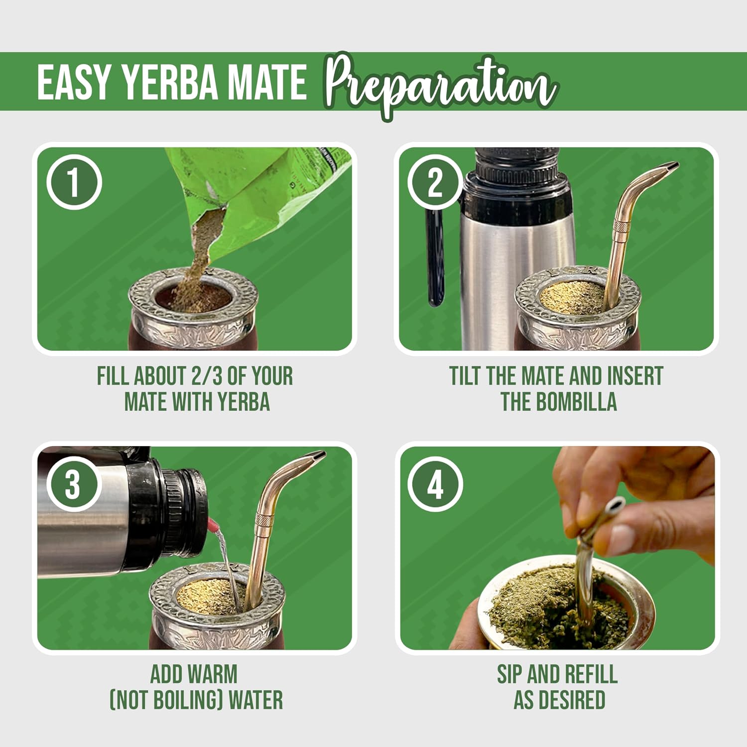 Canarias Serena Yerba Mate Herbal Ground Leaf Tea 1kg 2.2Lbs | Uruguayan yerba mate blends with melissa