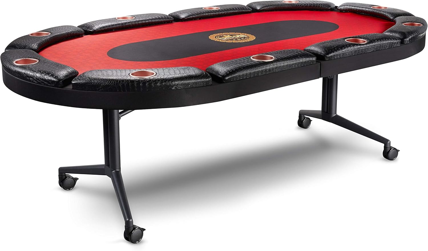 Triton Premium Foldable Poker Table - Poker Table for 10 Players Long-Lasting, Luxurious Vegas Style Casino Experience at Home