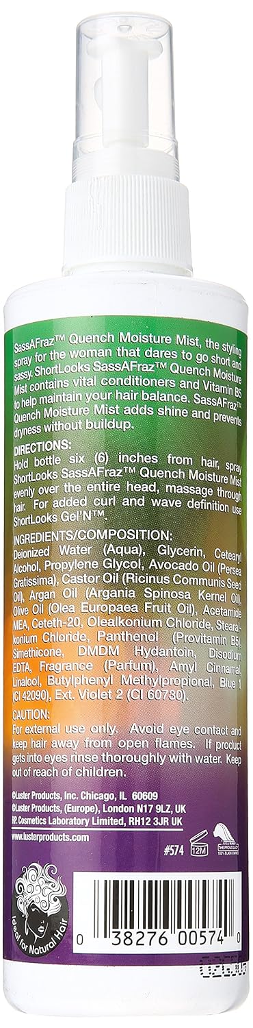 Luster's ShortLooks SassAFraz Quench Moisture Mist