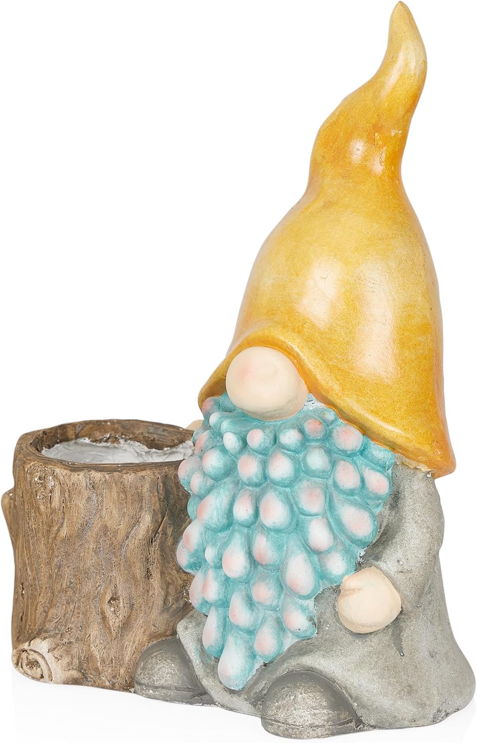 Alpine Corporation 12" Tall Traditional Outdoor Garden Gnome Yard Statue Decoration