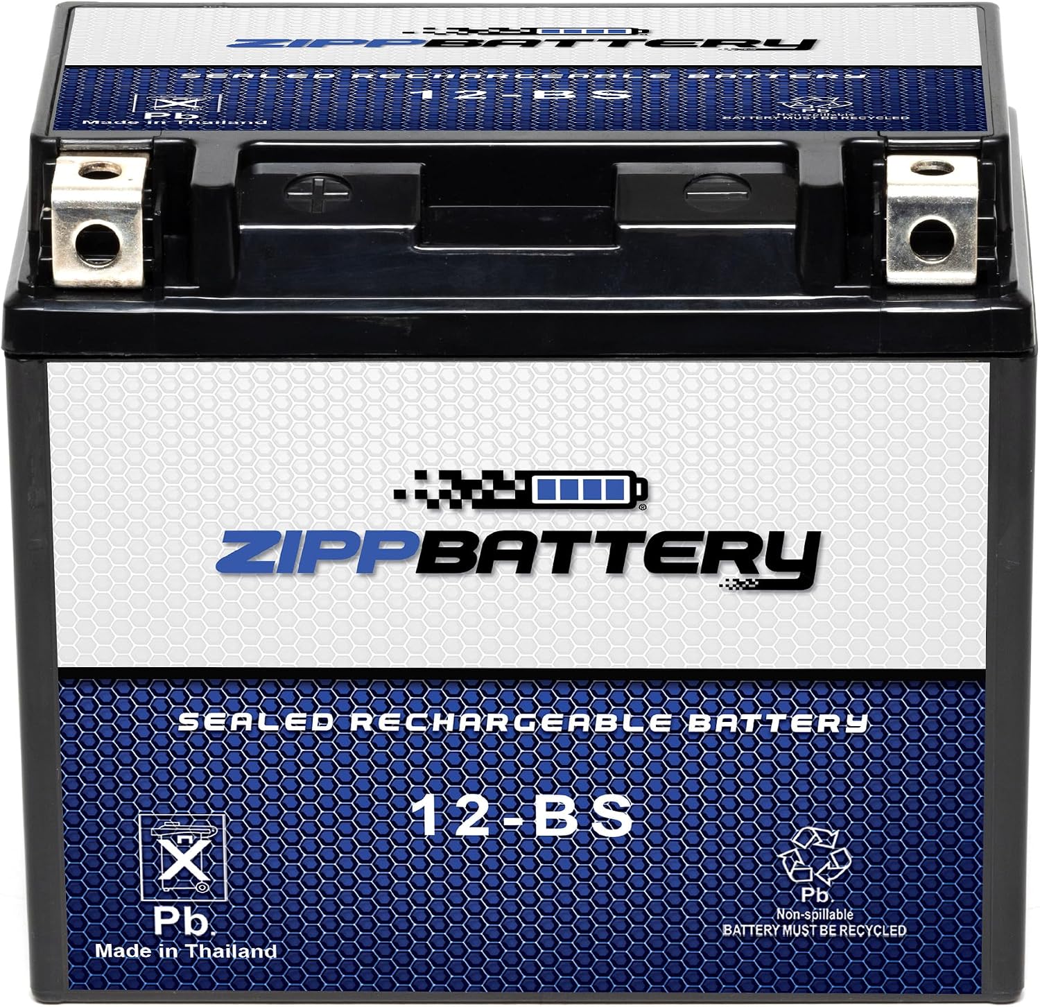 ZIPPBATTERY YTX30L-BS 12V 385 CCA AGM – Maintenance-Free 30Ah Battery for Harley, ATV, UTV, Jet Ski – T3 Nut & Bolt Terminal – Fits Harley Road King, Polaris Sportsman 850, Can-Am Outlander