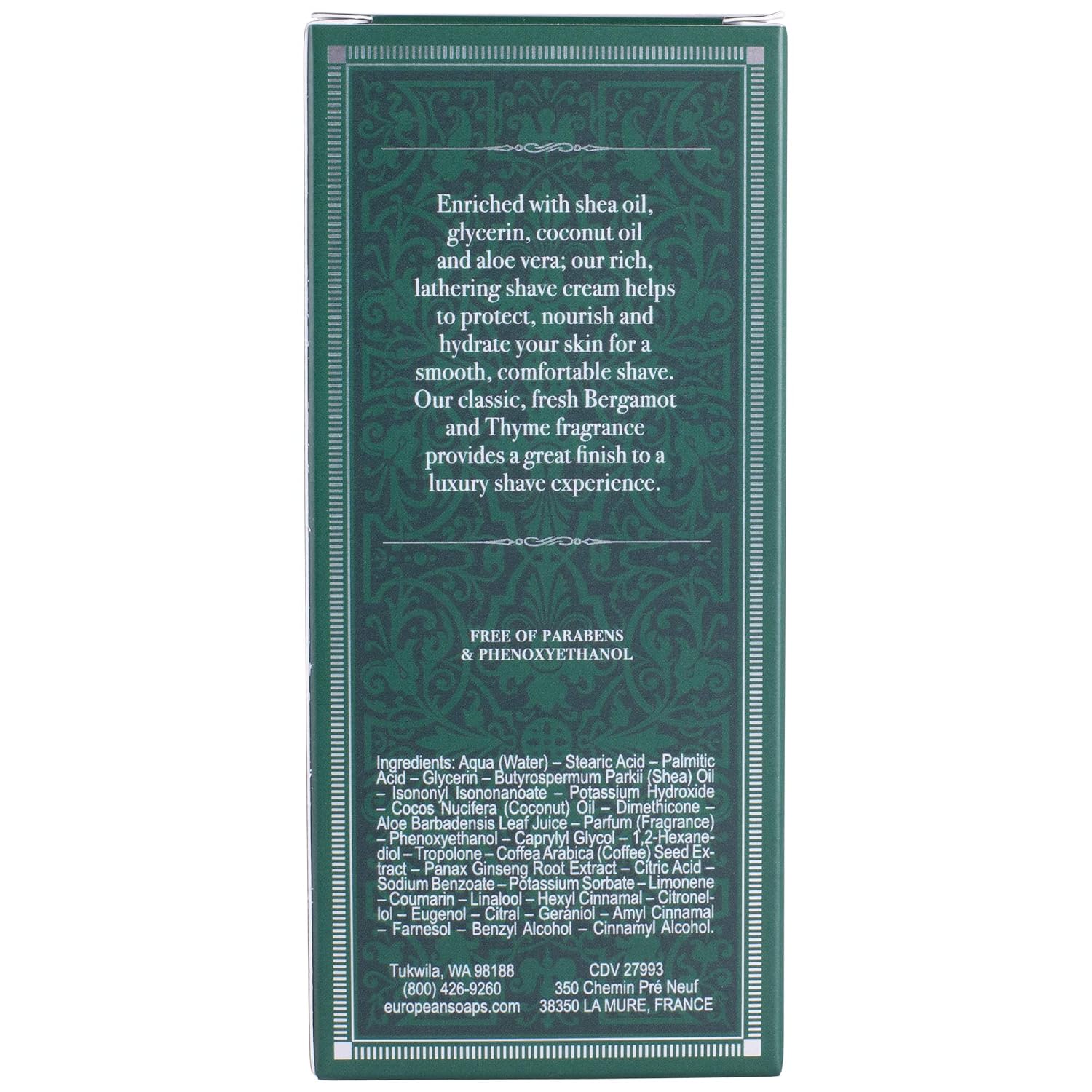 Pre de Provence Shea Butter Enriched Men's After Shave Balm, 2.5 Ounce - Bergamot & Thyme (Packaging may vary)