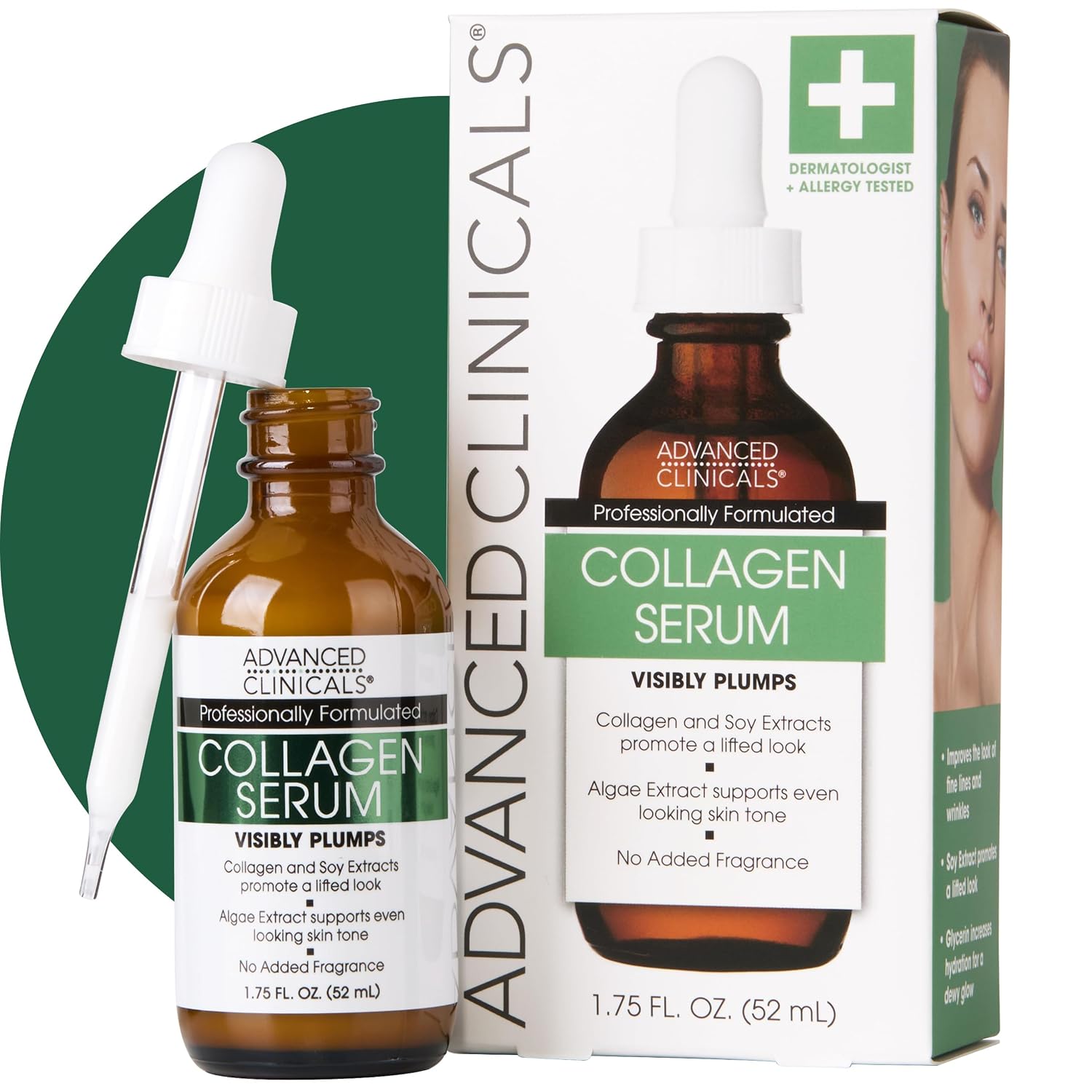 Advanced Clinicals Brightening Vitamin C Serum For Face With Glycolic Acid + Lactic Acid | Vitamin C Eye Serum Face Moisturizer For Improving Look Of Dark Spots & Uneven Complexion, 1.75 Fl Oz
