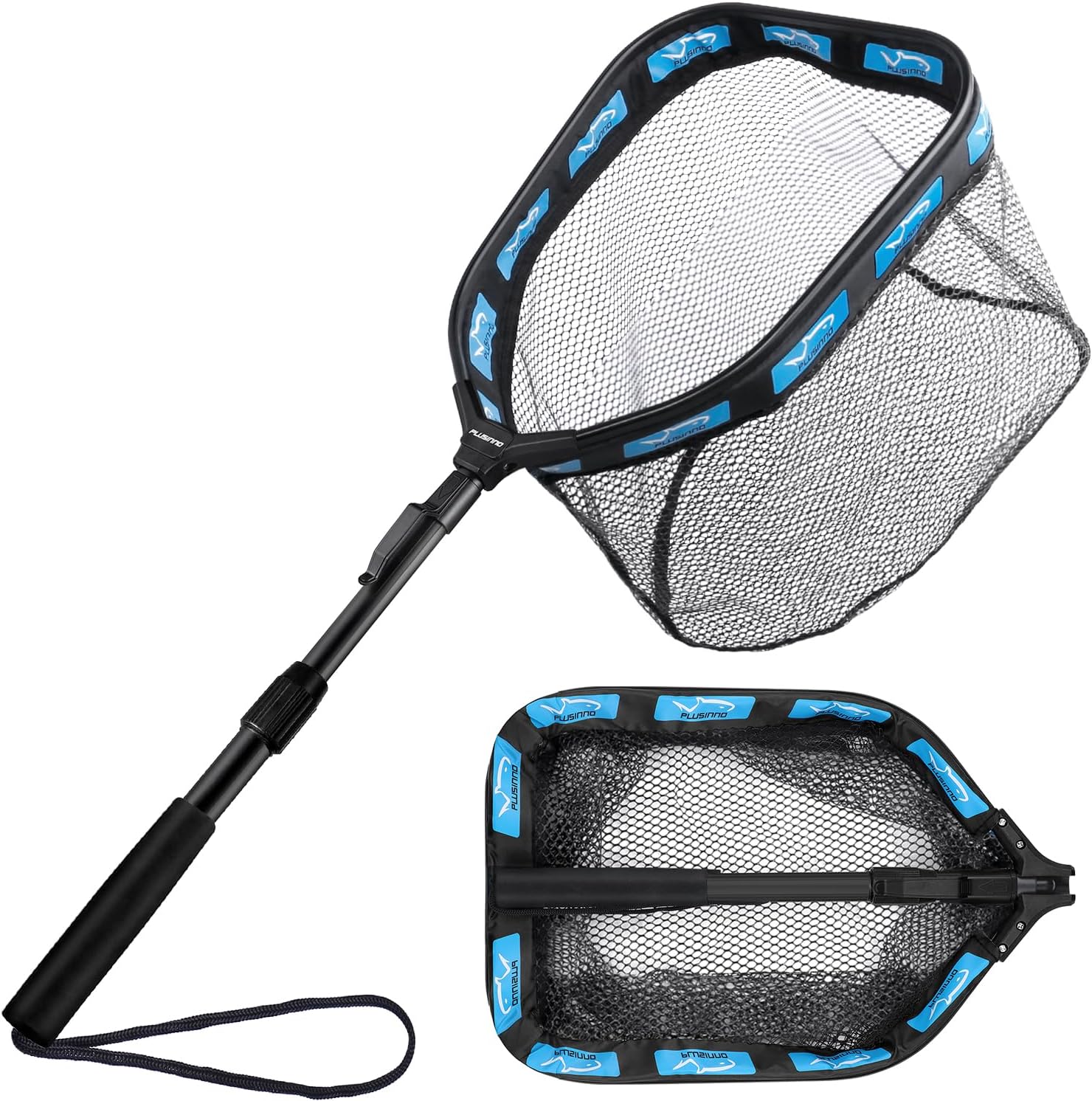 PLUSINNO Floating Fishing Net for Steelhead, Salmon, Fly, Kayak, Catfish, Bass, Trout Fishing