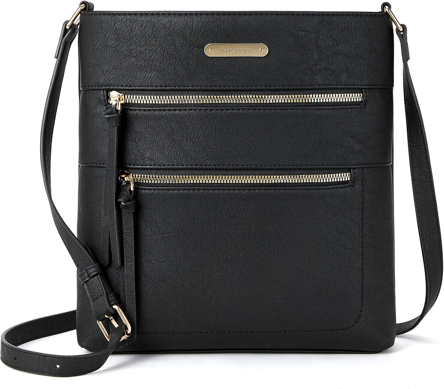 BOSTANTEN Crossbody Purses for Women Medium Shoulder Bag Quilted Handbags with Zipper Pocket