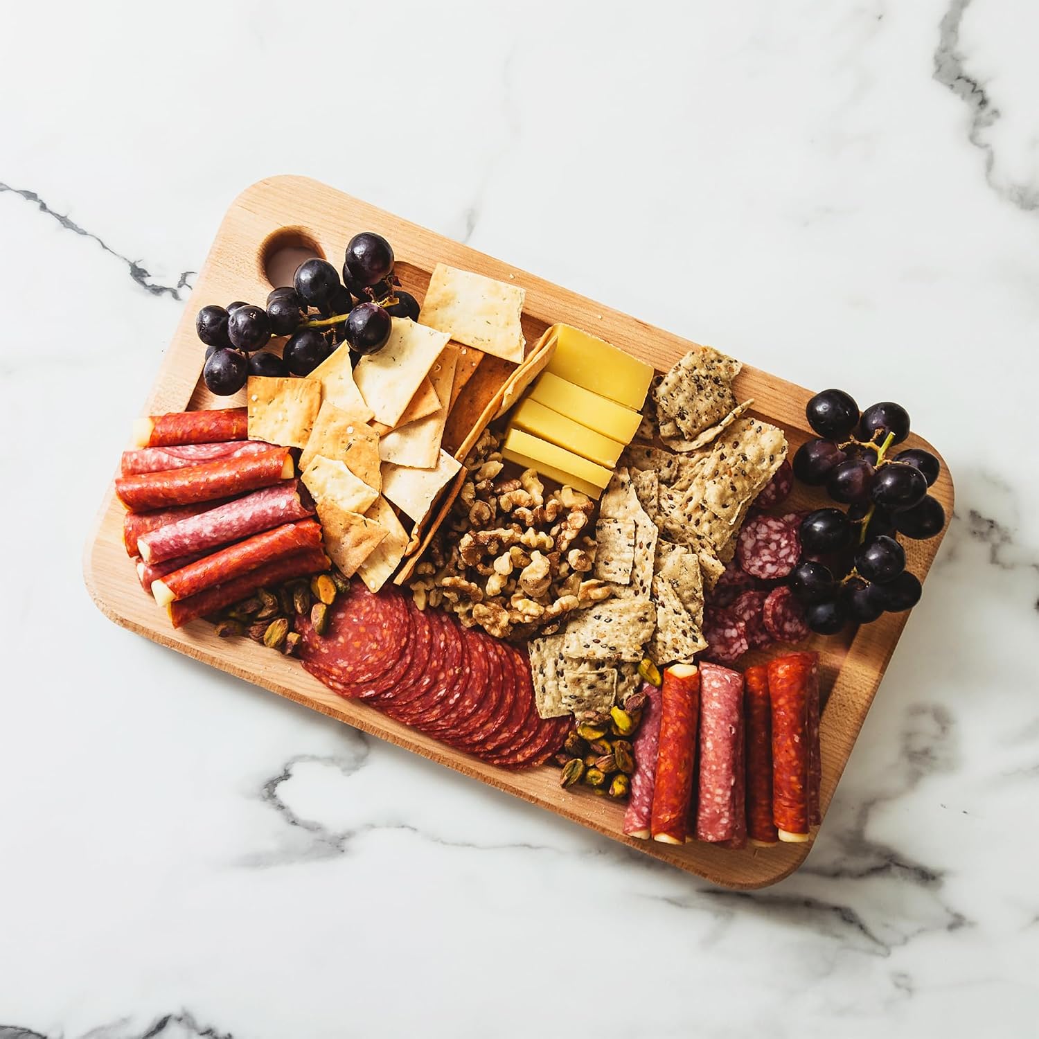 John Boos Prestige Series Rectangular Wooden Maple Cutting Board 16”x10” – 1.25” Thick, 6-lb Reversible Butcher Block with Juice Groove, Edge-Grain & Finger Grip Hole – Made in the USA | 1.25” Thick, 6-lb Butcher Block with Juice Groove, Edge-Grain & Fin…
