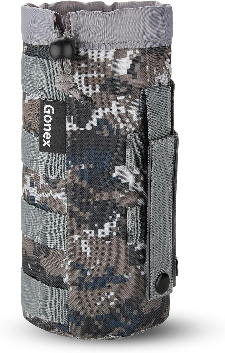 Gonex MOLLE Bottle Pouch, Drawstring Water Bottle Holder | 900D Oxford, Mesh Bottom, Fits MOLLE Packs & Vests, Flexible Height, Holds Bottles or Umbrellas