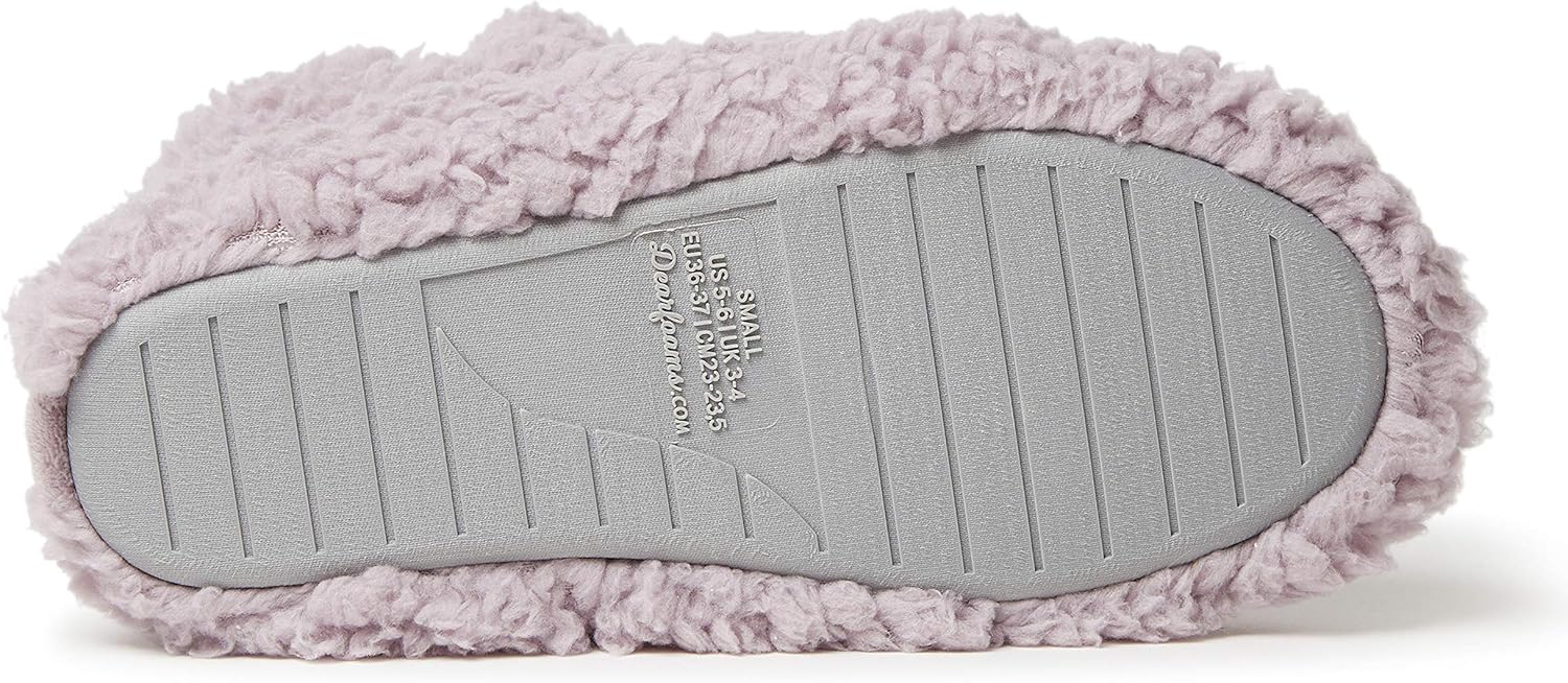 Dearfoams Women's Chelsea Faux Fuzzy Sherpa Indoor House Bootie Slipper