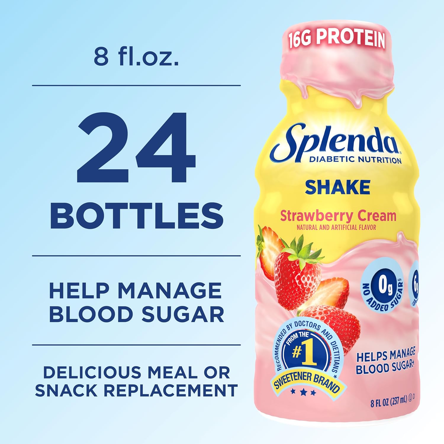 SPLENDA Diabetes Nutrition Shakes, Milk Chocolate, 8 Fl Oz