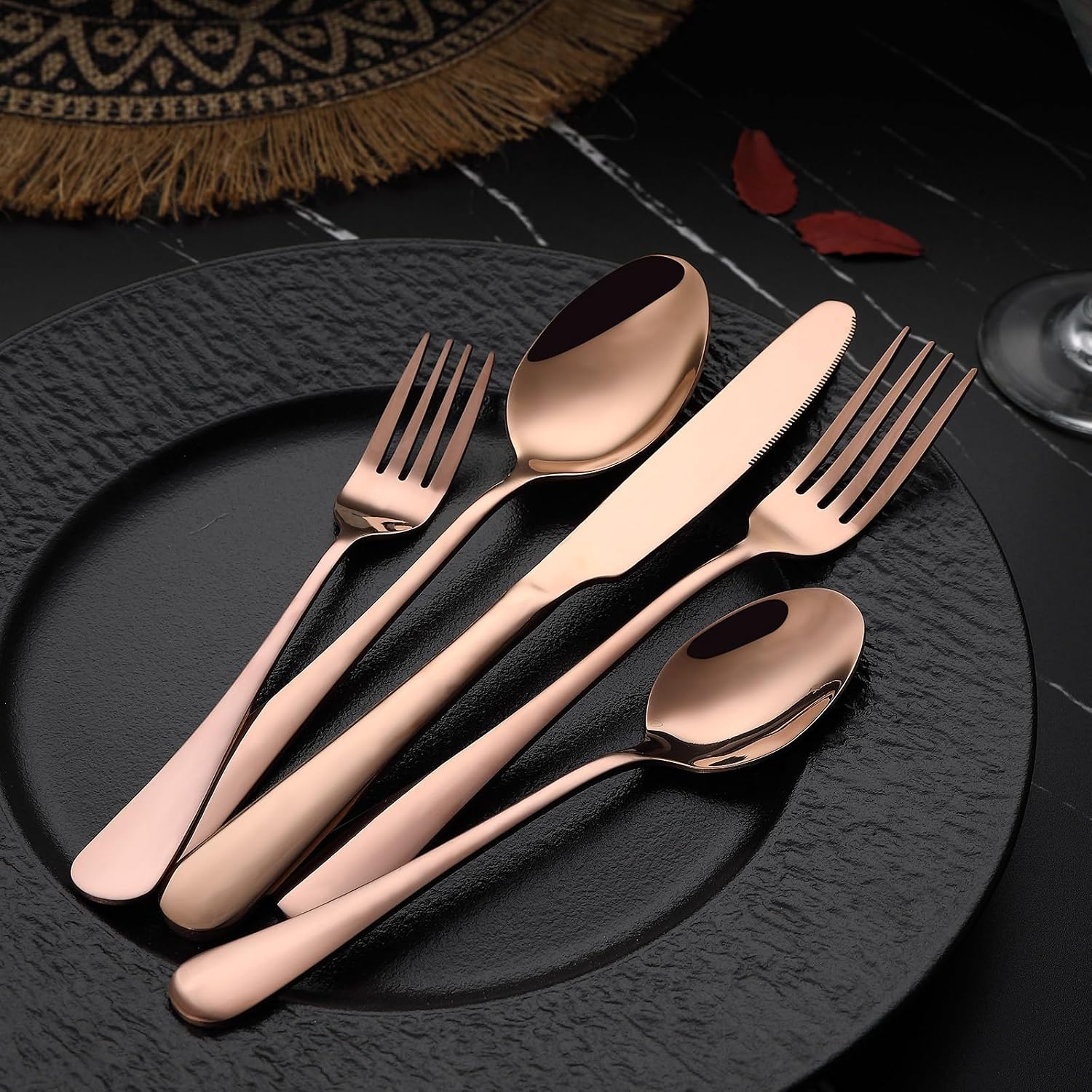 VANDBAO Rainbow Flatware Cutlery Silverware Set 20 Pieces, Stainless Steel Colorful Utensils, Tableware Set Service for 4, Include Knife/Fork/Spoon