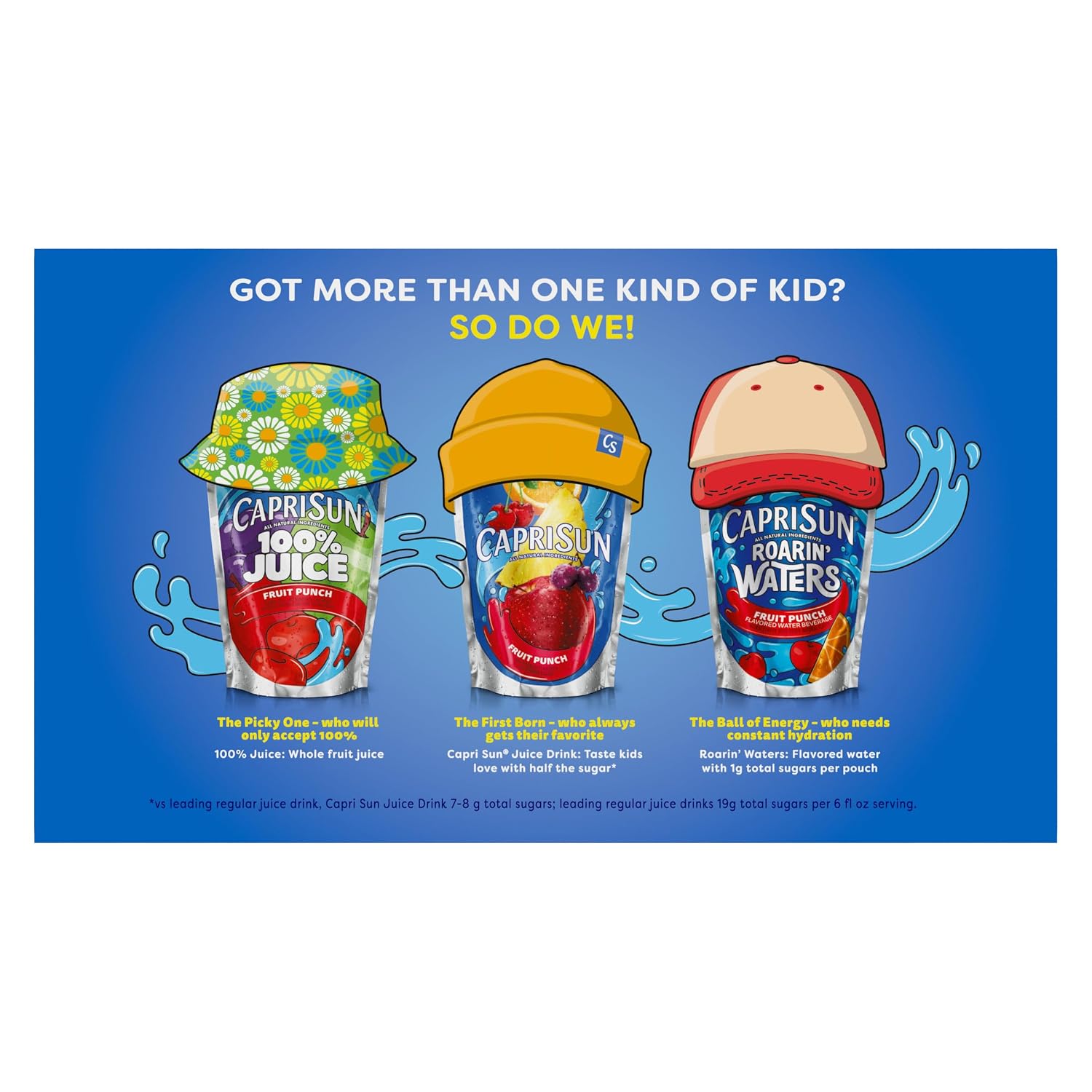 Capri Sun 100% Juice from Concentrate, 10 Pouches Apple Juice, 6 fl oz | for School Lunches and On-the-Go Hydration, All Natural Ingredients, No Artificial Colors, Flavors Or Preservatives