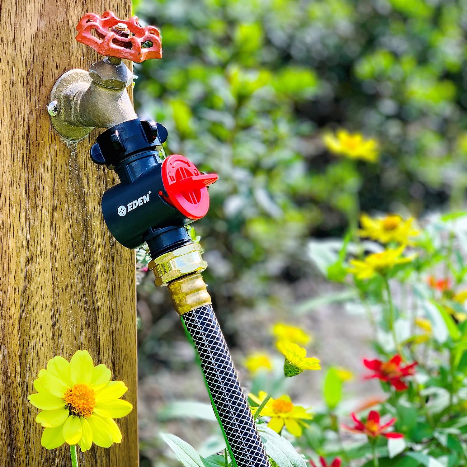 Eden 20138 Inline Water Filter for Garden Hoses and Tools - Anti-Rust, 50 Mesh Stainless Steel Screen, Easy Install, High Flow 11 GPM