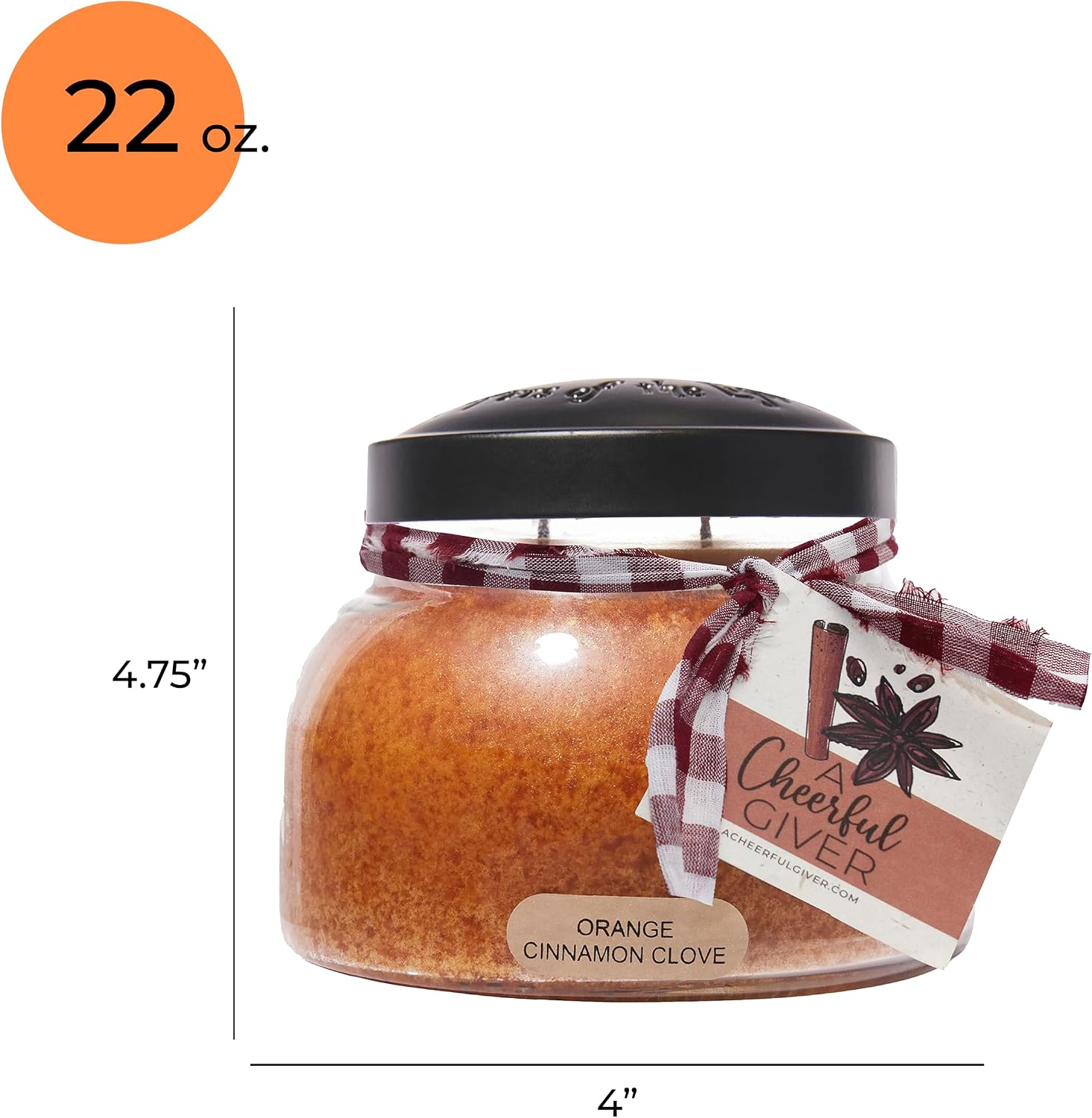 A Cheerful Giver - Juicy Apple - 34oz Papa Scented Candle Jar with Lid - Keepers of the Light - 155 Hours of Burn Time, Gift for Women, Red | Long Lasting Aromatherapy Candle with up to 155 Hours of Burn Time - Gift Ready (34oz)