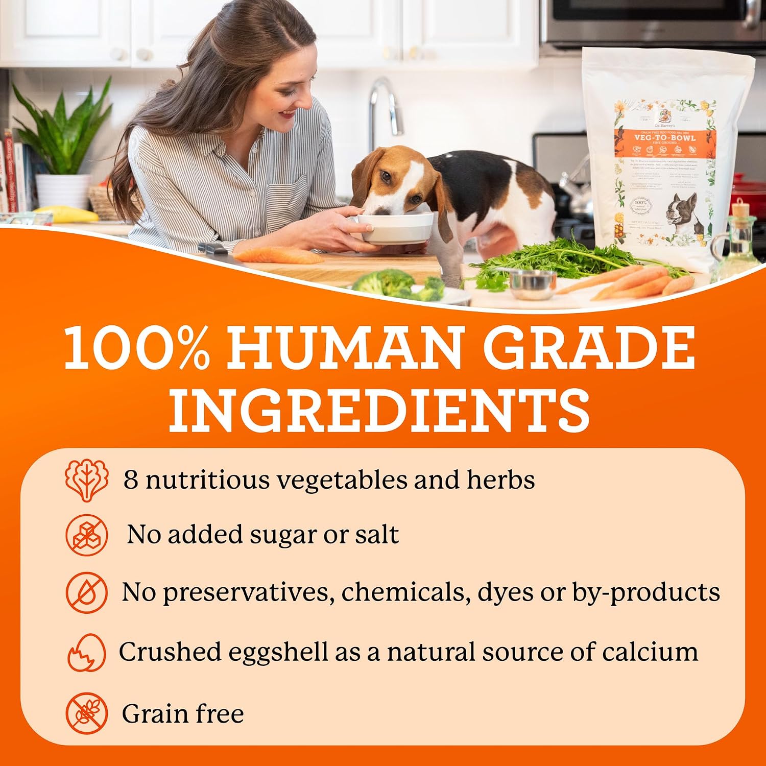 Dr. Harvey's Veg-To-Bowl Fine Ground Dehydrated Vegetable Pre-Mix for Dogs, 7-Pound Bag | Dehydrated Vegetable Pre-Mix
