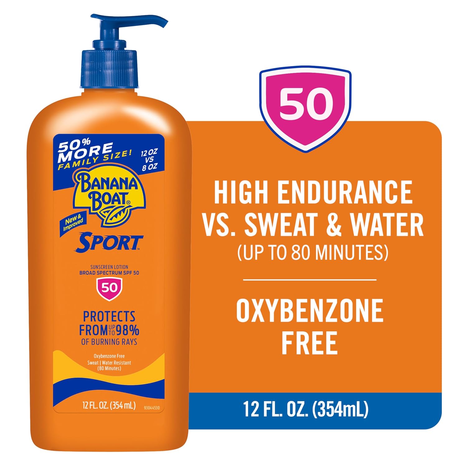 Banana Boat Sport SPF 50 Sunscreen Lotion, 8 Fl Oz