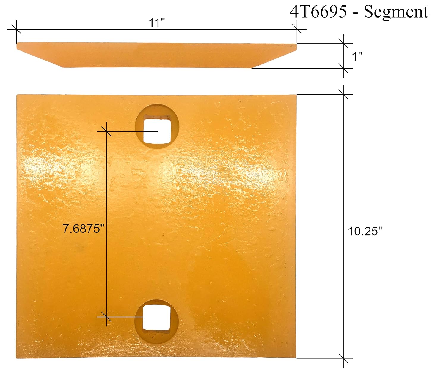 Bolt-on Bucket Adapter, Segment, Tooth Combo, Fits Many CAT 963, 953, 951, 936