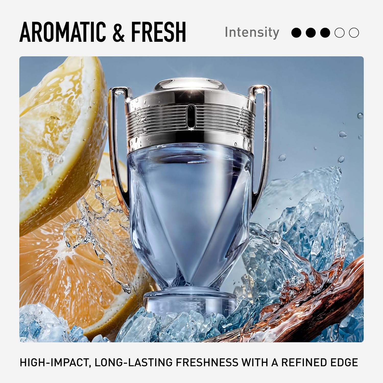 Rabanne Invictus Eau de Toilette - Long Lasting Woody Aquatic Cologne for Men with Marine, Grapefruit & Guaiac Wood - Trophy Bottle French Fragrance Spray from Paris