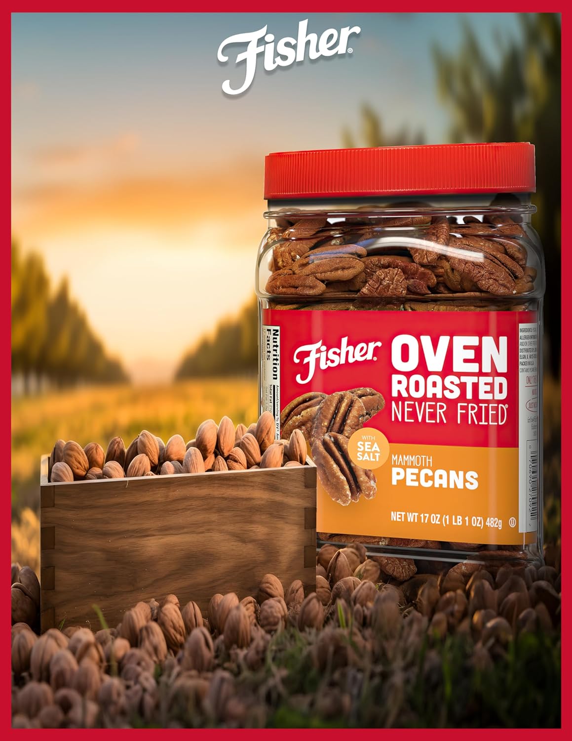 Fisher Oven Roasted Never Fried Deluxe Mixed Nuts, 24 Ounces