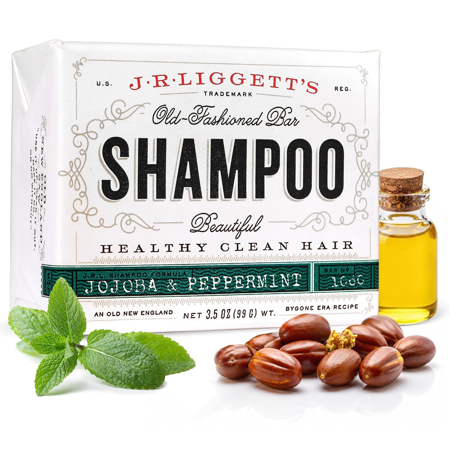 J.R.LIGGETT'S Moisturizing Formula Shampoo Bar Restores Softness 3.5 oz | All-Natural Solid Shampoo Bar Hair Cleanser with Coconut Oil and Aloe Vera, Fragrance-Free, Sulfate-Free