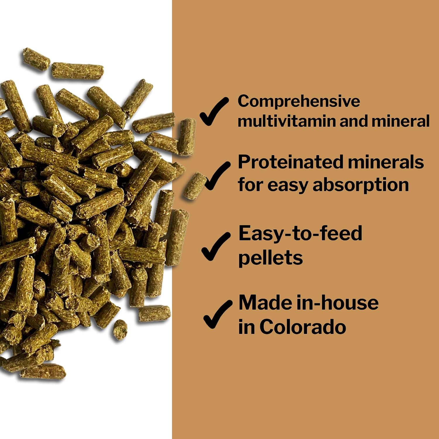 Daily Essentials Ration Balancer Supplement for Horses, 6 lb Bag – 48 Servings – Concentrated Complete Vitamin & Mineral Pellet