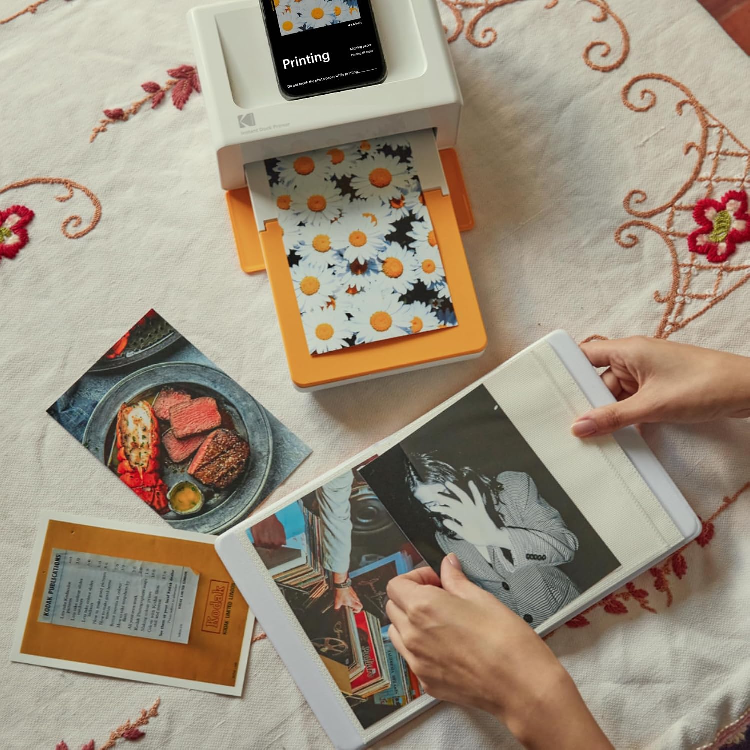 KODAK Dock Plus 4x6 Photo Printer, Smartphone Docking, 4PASS, 50 Sheets