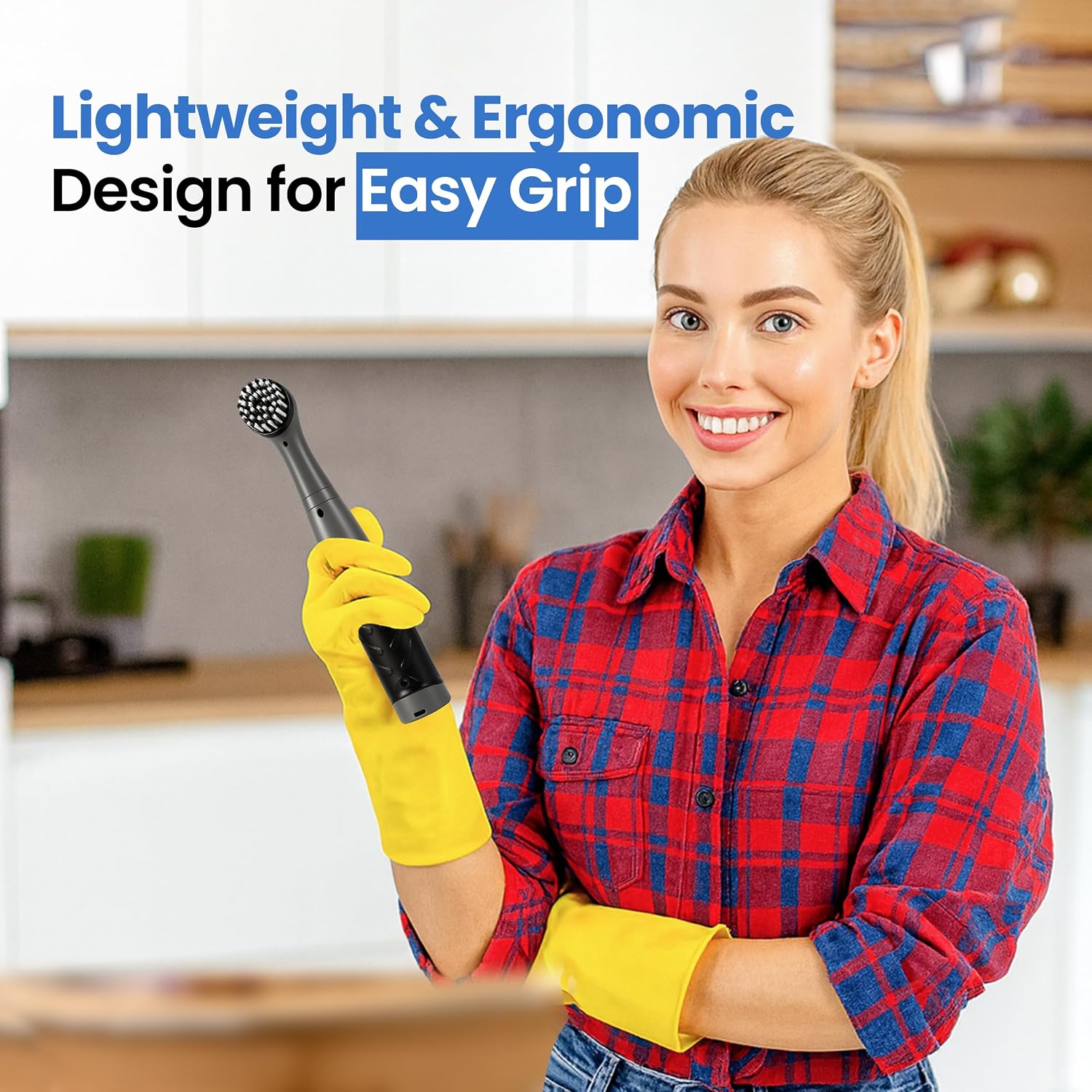 BEEST GroutCare 10000 Electric Spin Scrubber - Bathroom Cleaning Brush w/ 2 Replaceable Heads