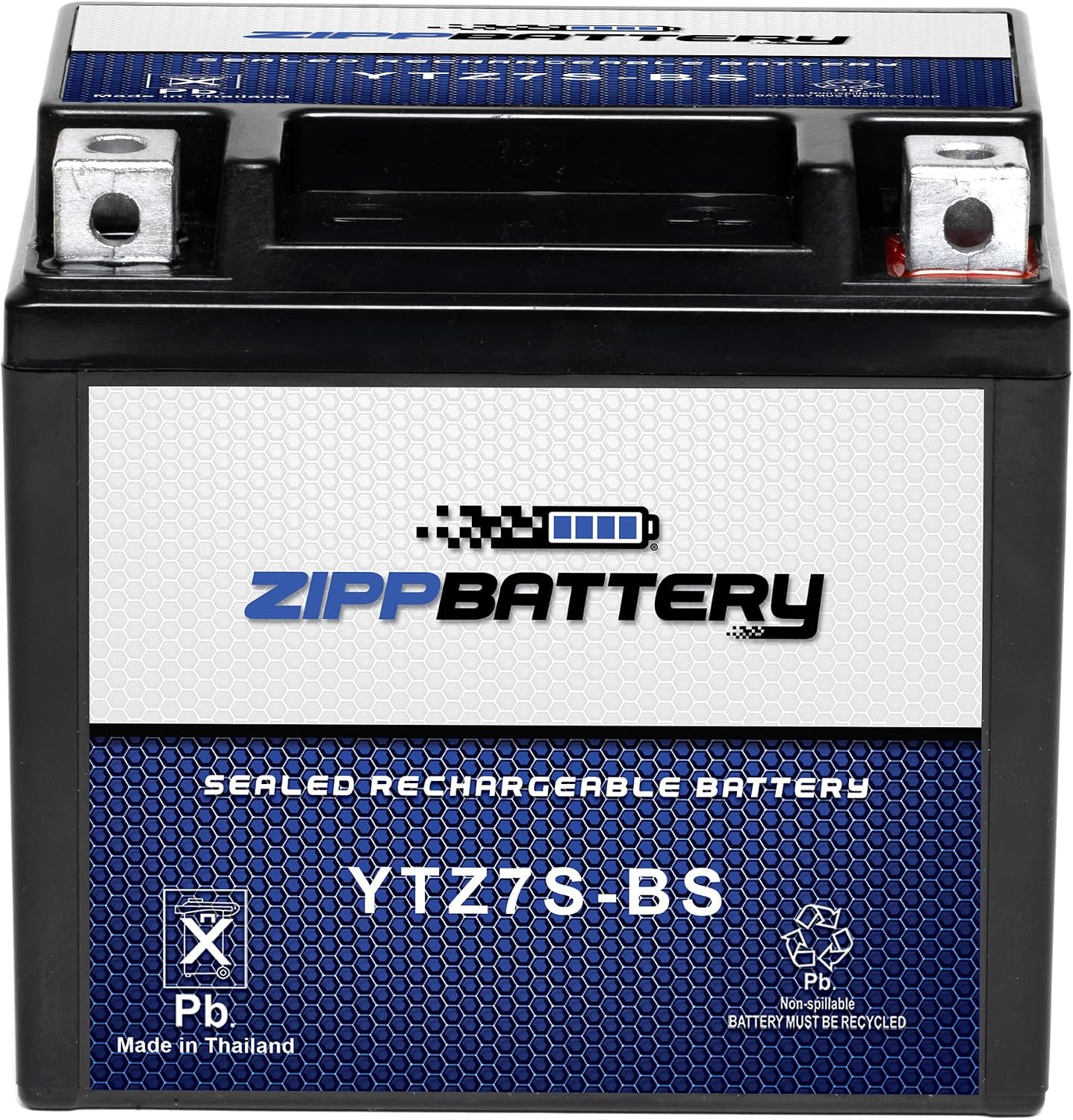 ZIPPBATTERY YTX30L-BS 12V 385 CCA AGM – Maintenance-Free 30Ah Battery for Harley, ATV, UTV, Jet Ski – T3 Nut & Bolt Terminal – Fits Harley Road King, Polaris Sportsman 850, Can-Am Outlander